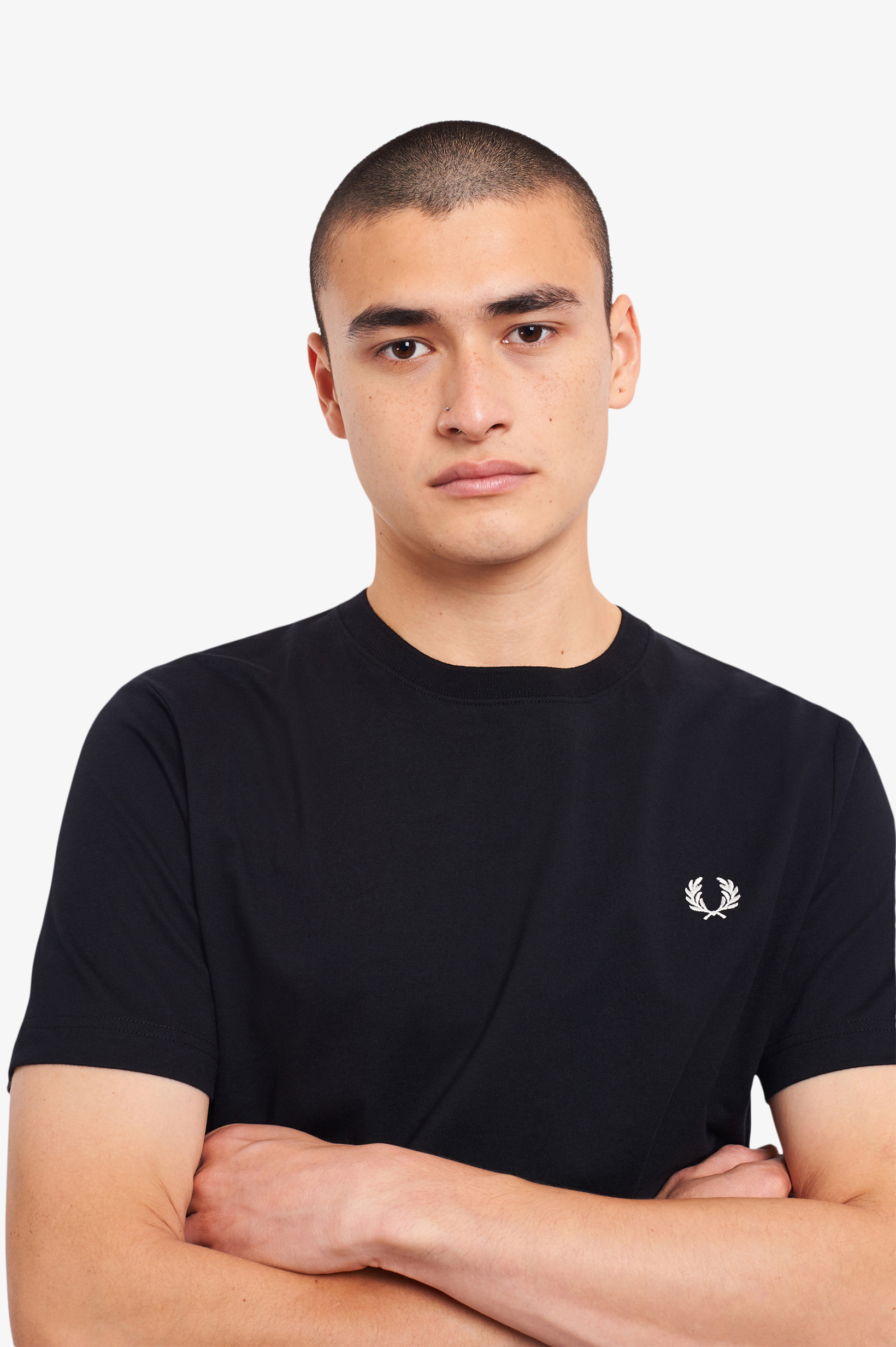 Fred Perry - CREW NECK T-SHIRT (MEN) - Black