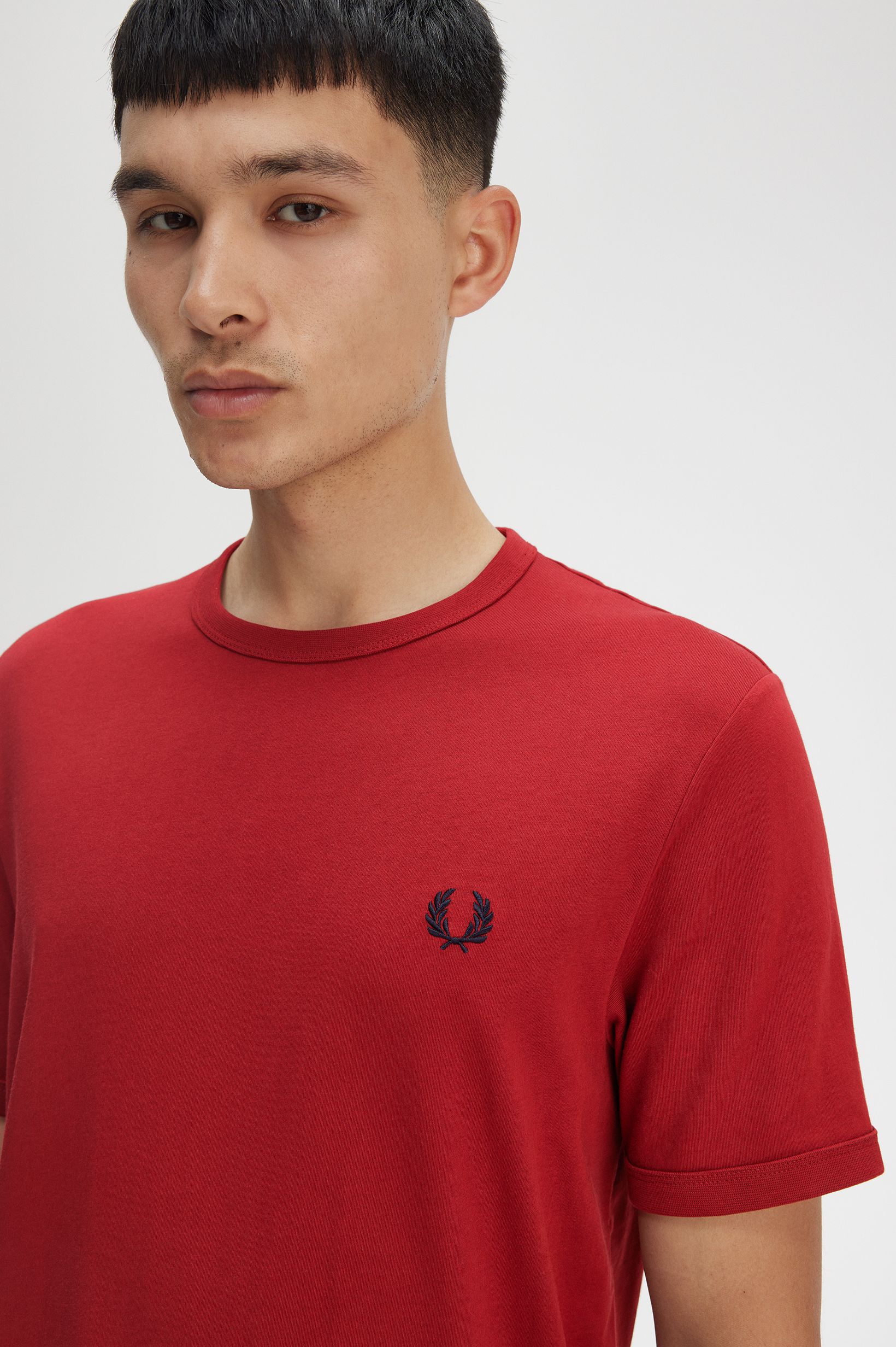 Fred Perry - RINGER T-SHIRT - Burnt Red Fred Perry - RINGER T-SHIRT - Burnt Red