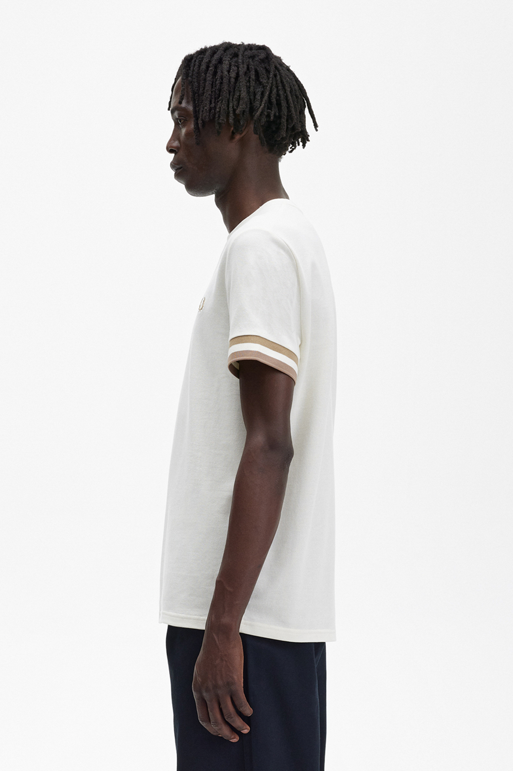 Fred Perry - BOLD TIPPED PIQUE T-SHIRT - Ecru
