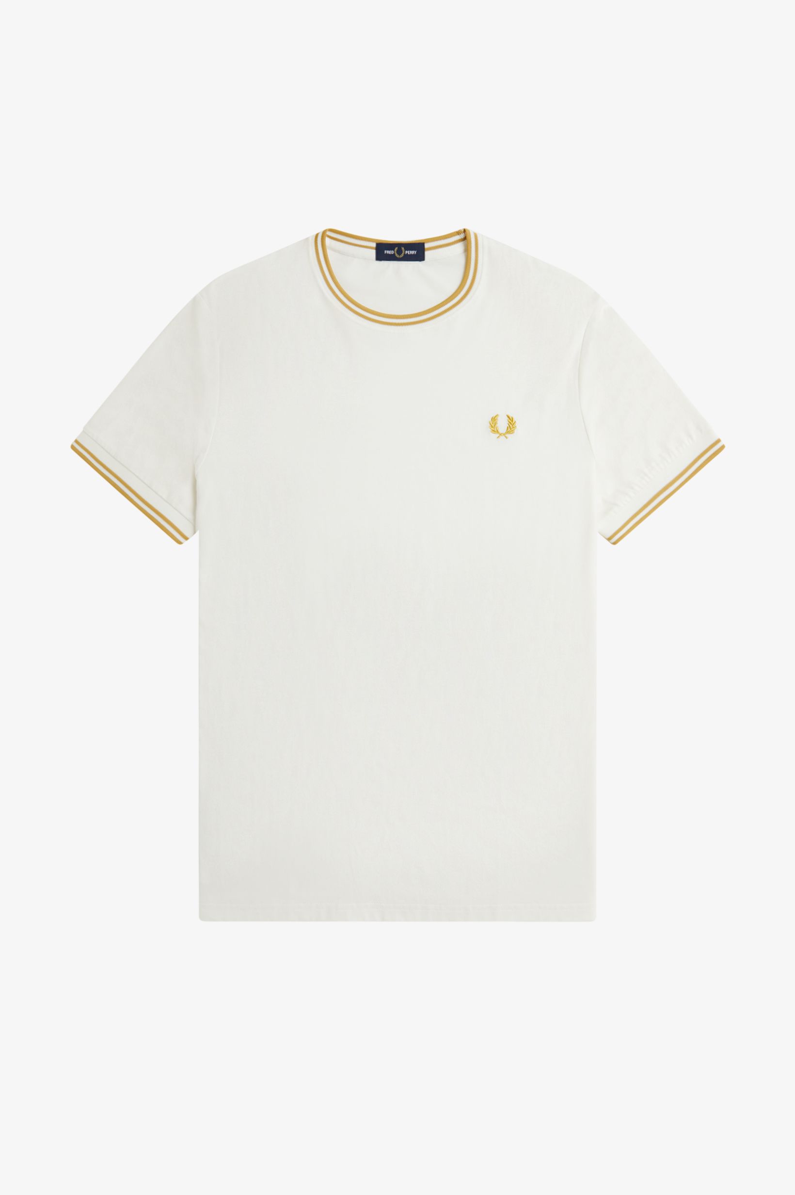 Fred Perry - TWIN TIPPED T-SHIRT - Snow White/Honeycomb Fred Perry - TWIN TIPPED T-SHIRT - Snow White/Honeycomb