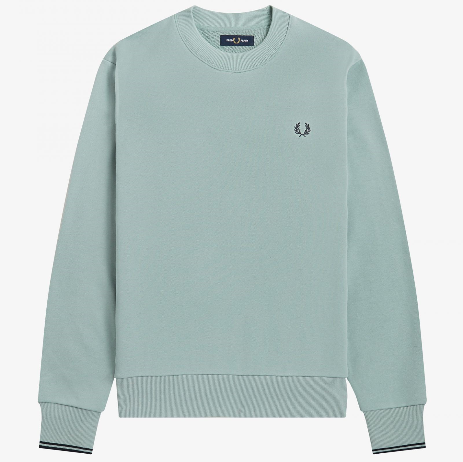 Fred Perry - CREW NECK SWEATSHIRT - Silver Blue