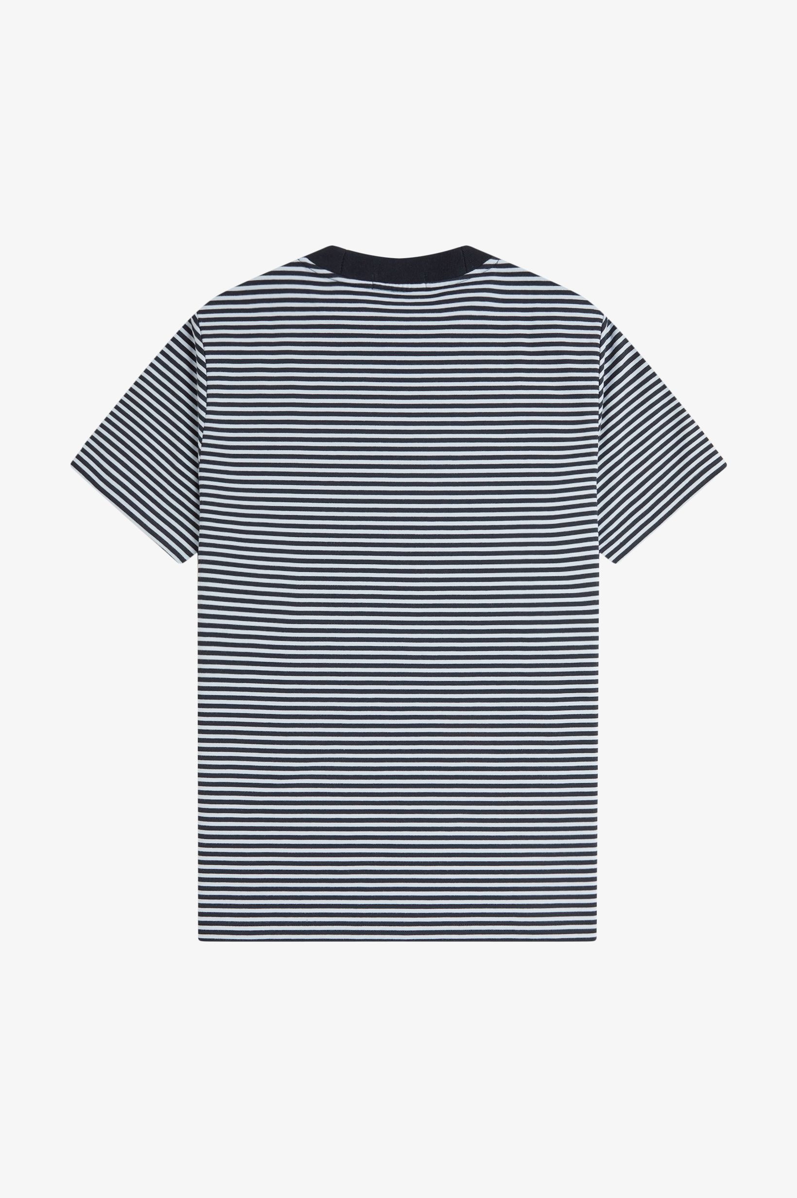 Fred Perry - FINE STRIPE HEAVY WEIGHT TEE - Navy/Black