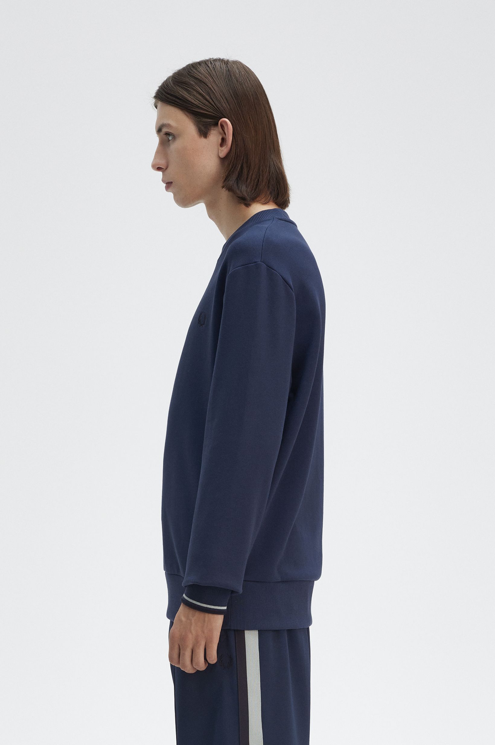 Fred Perry - CREW NECK SWEATSHIRT - Tennis Blue