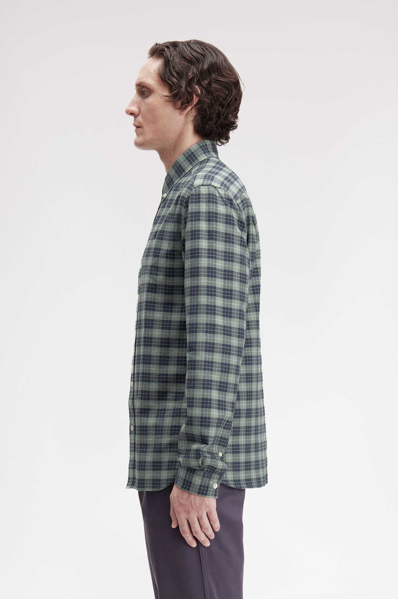 Fred Perry - TARTAN OXFORD SHIRT - Bayleaf Fred Perry - TARTAN OXFORD SHIRT - Bayleaf