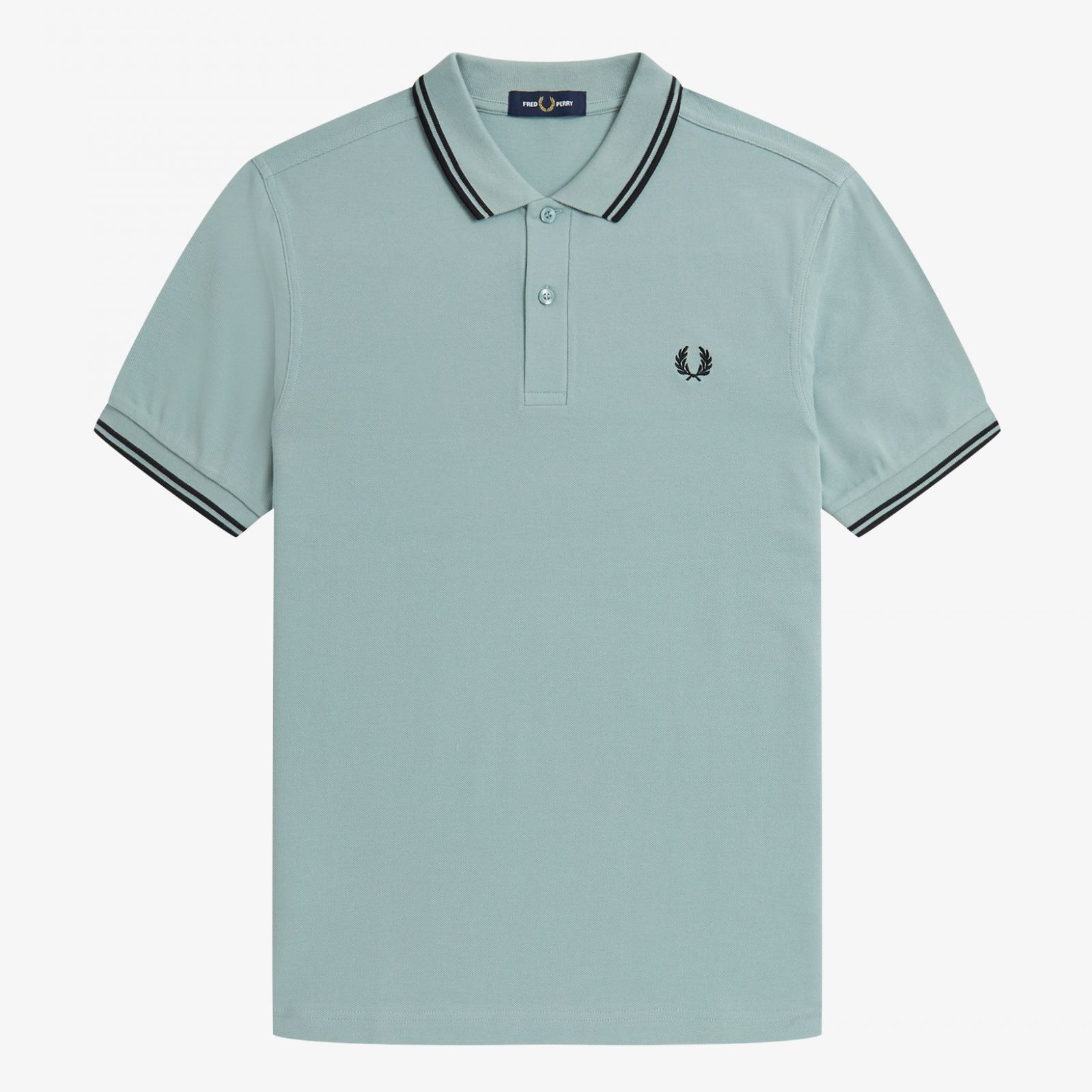 Fred Perry - TWIN TIPPED POLO SHIRT - Silver Blue/Black