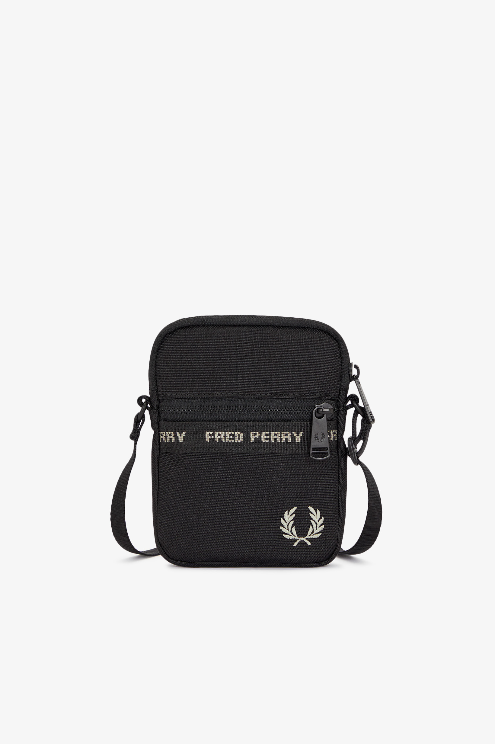 Fred Perry - FP TAPED SIDE BAG - Black/Warm Grey