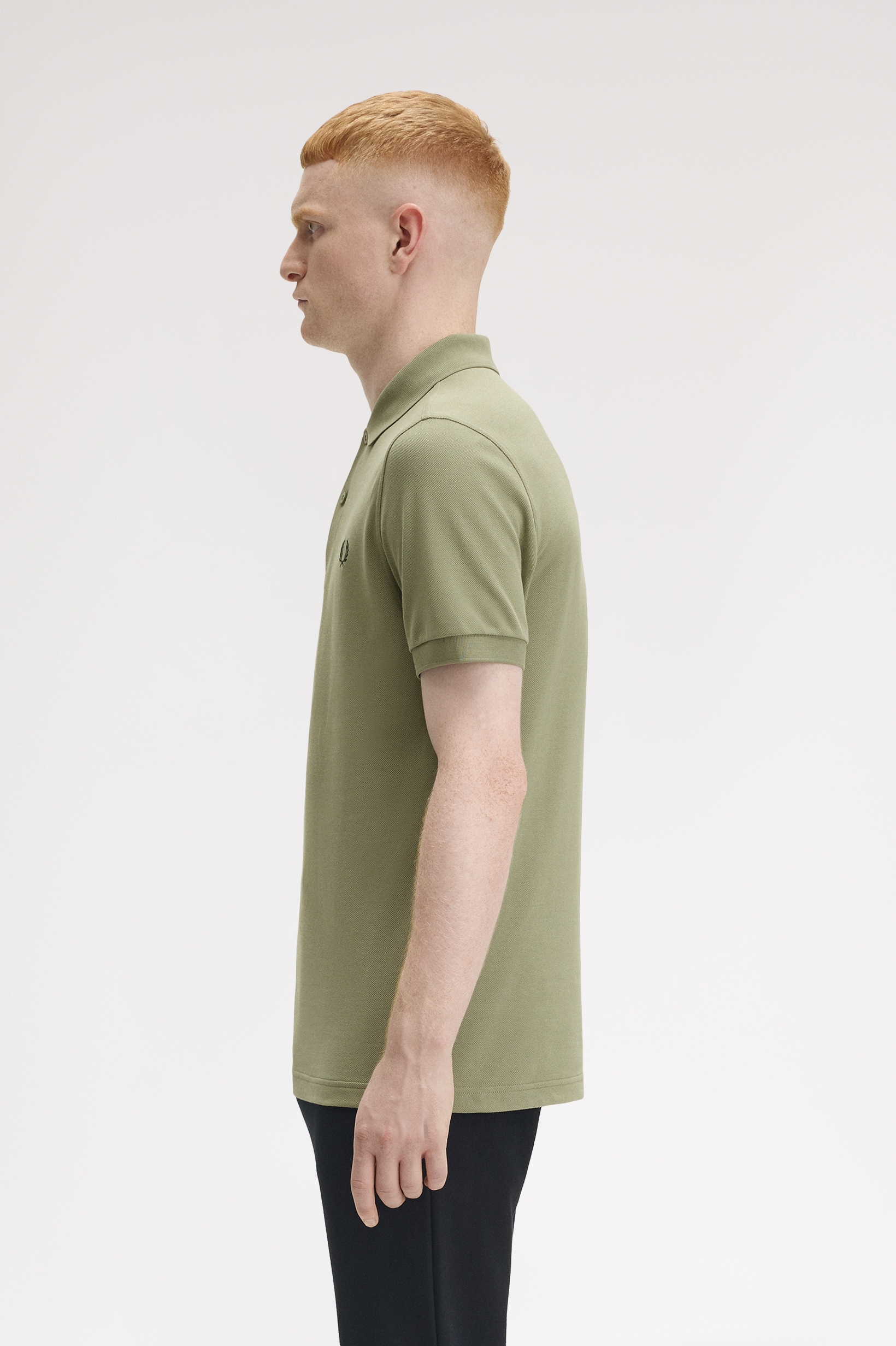 Fred Perry - PLAIN FRED PERRY SHIRT - Olive Mint / Night Green