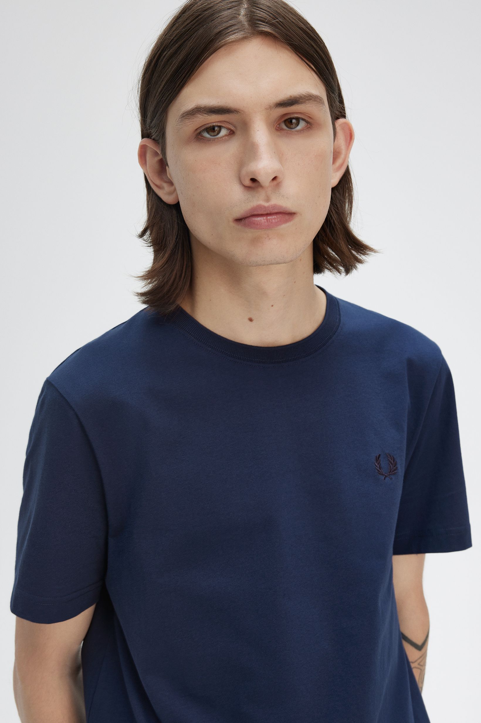 Fred Perry - CREW NECK T-SHIRT (MEN) - Tennis Blue