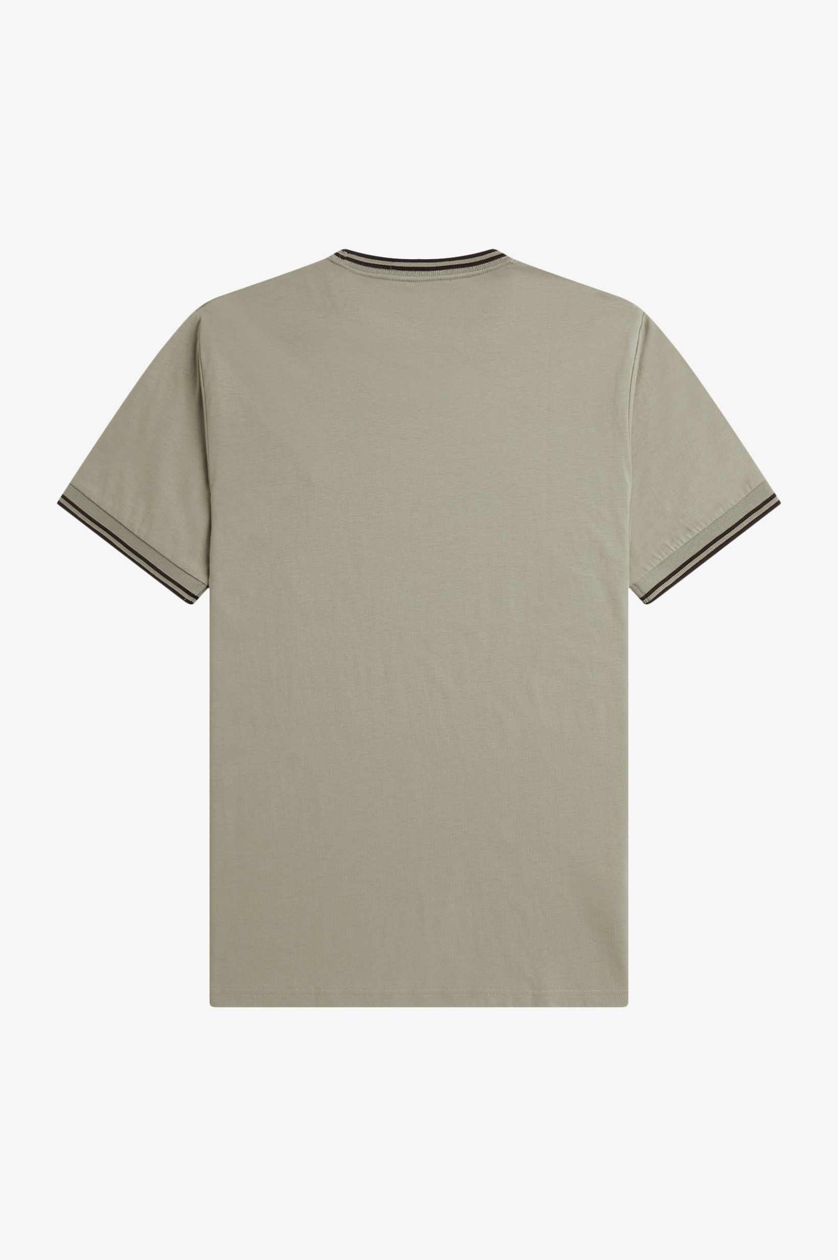 Fred Perry - TWIN TIPPED T-SHIRT - Warm Grey/Brick