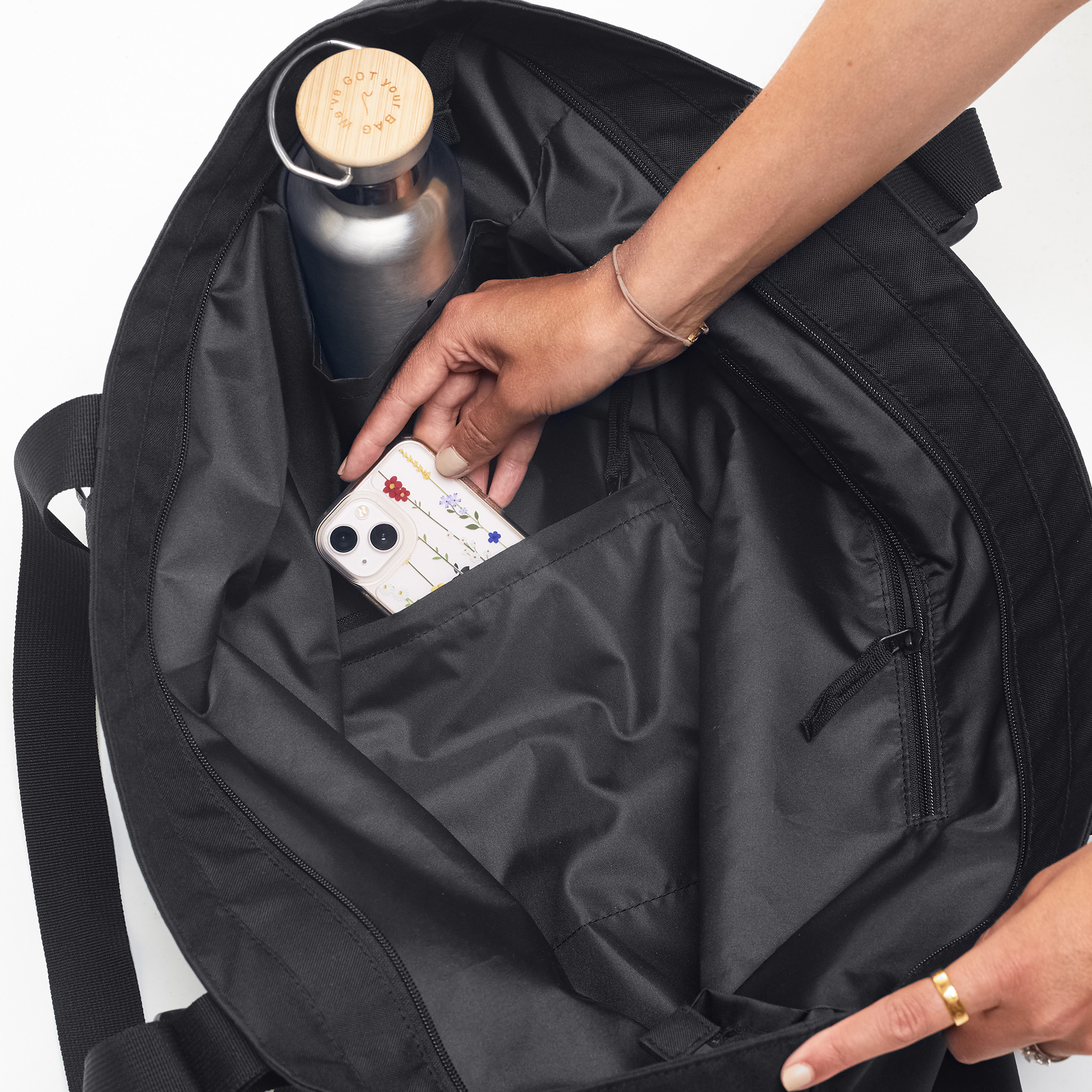 Got Bag - TOTE BAG LARGE - Black (Monochrome)