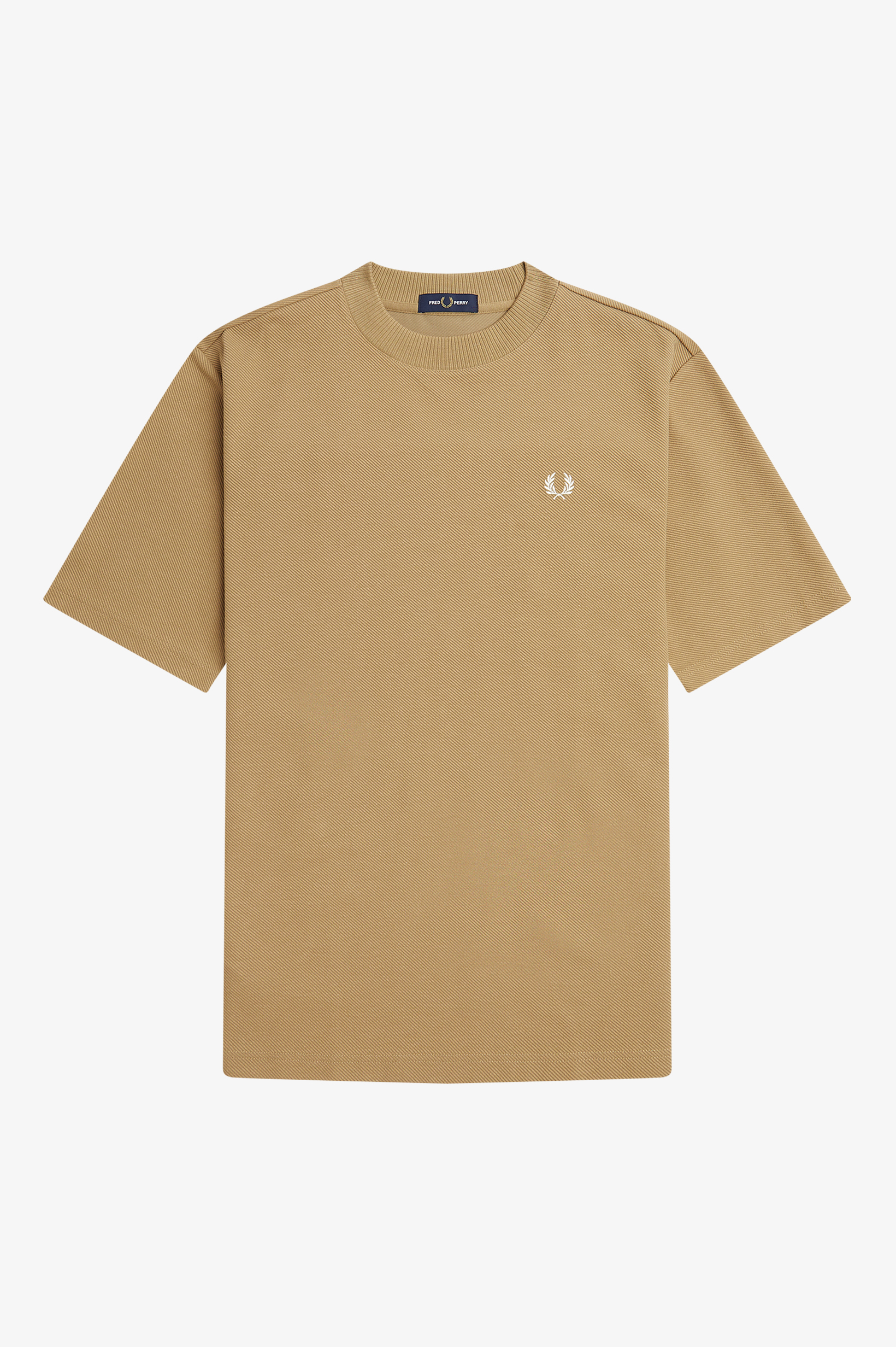 Fred Perry - BOXY CREW NECK T-SHIRT -Warm Stone