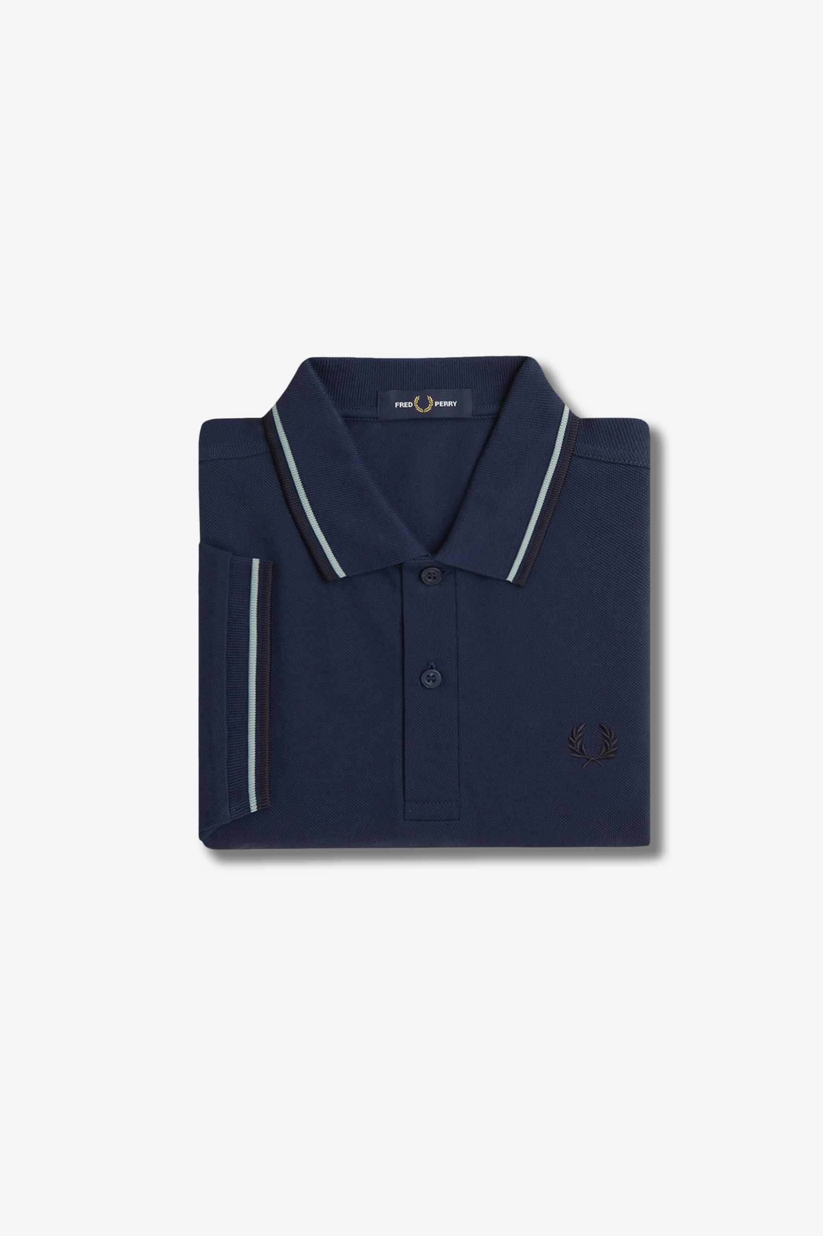 Fred Perry - TWIN TIPPED POLO SHIRT - Tennis Blue/Silver Blue/Navy Fred Perry - TWIN TIPPED POLO SHIRT - Tennis Blue/Silver Blue/Navy