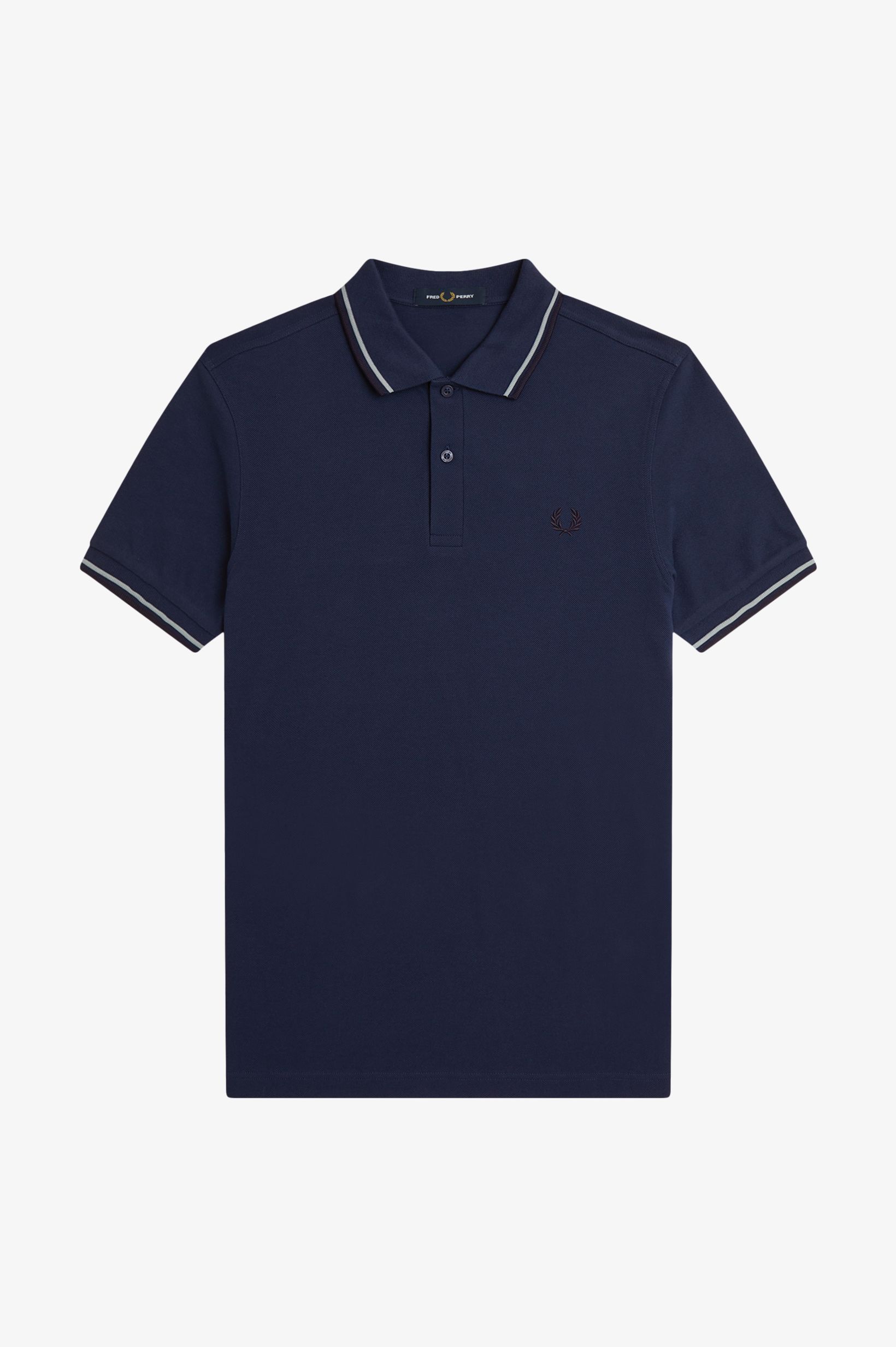 Fred Perry - TWIN TIPPED POLO SHIRT - Tennis Blue/Silver Blue/Navy Fred Perry - TWIN TIPPED POLO SHIRT - Tennis Blue/Silver Blue/Navy