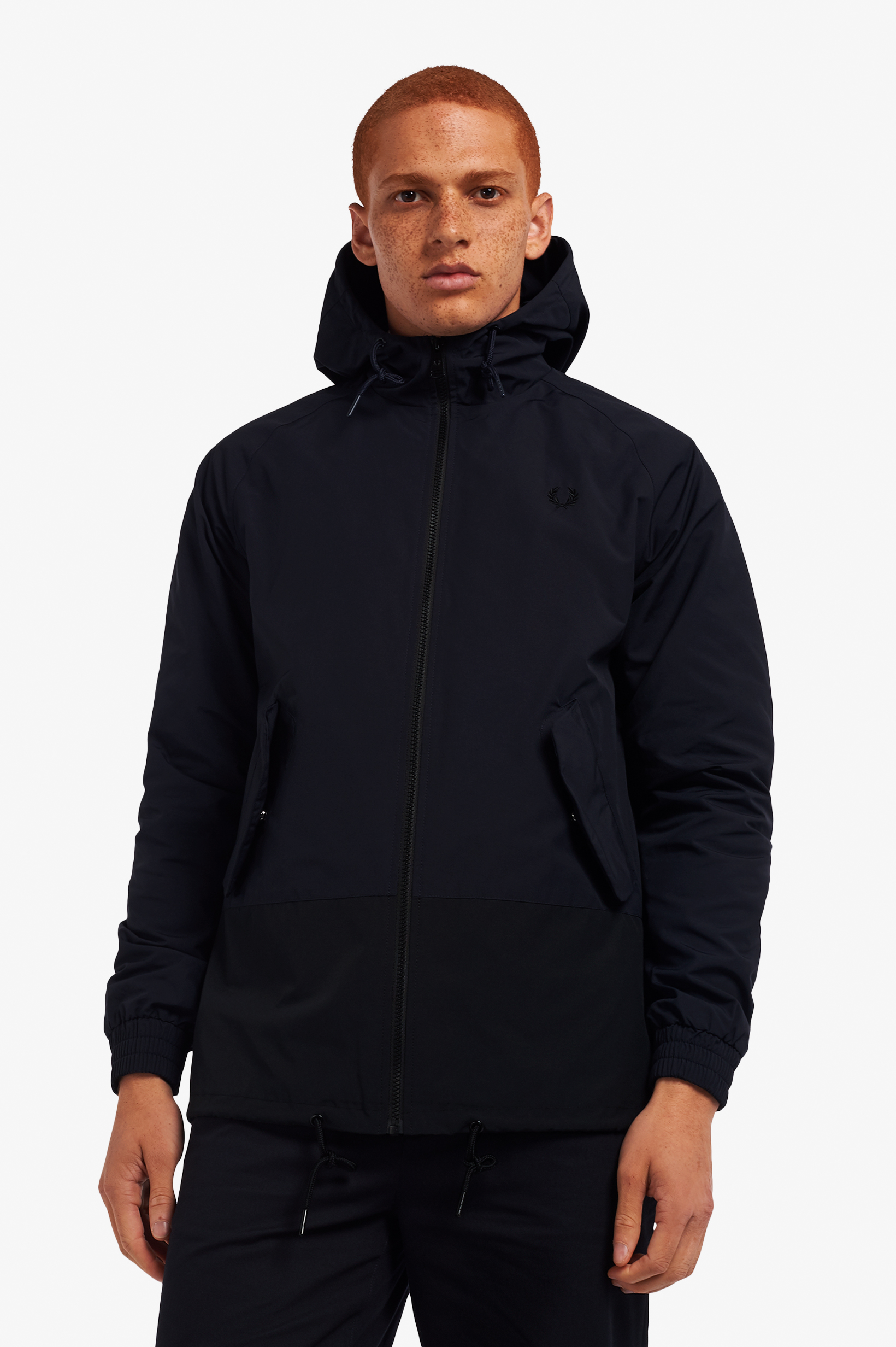 Fred Perry - COLOUR BLOCK SAILING JACKET - Navy