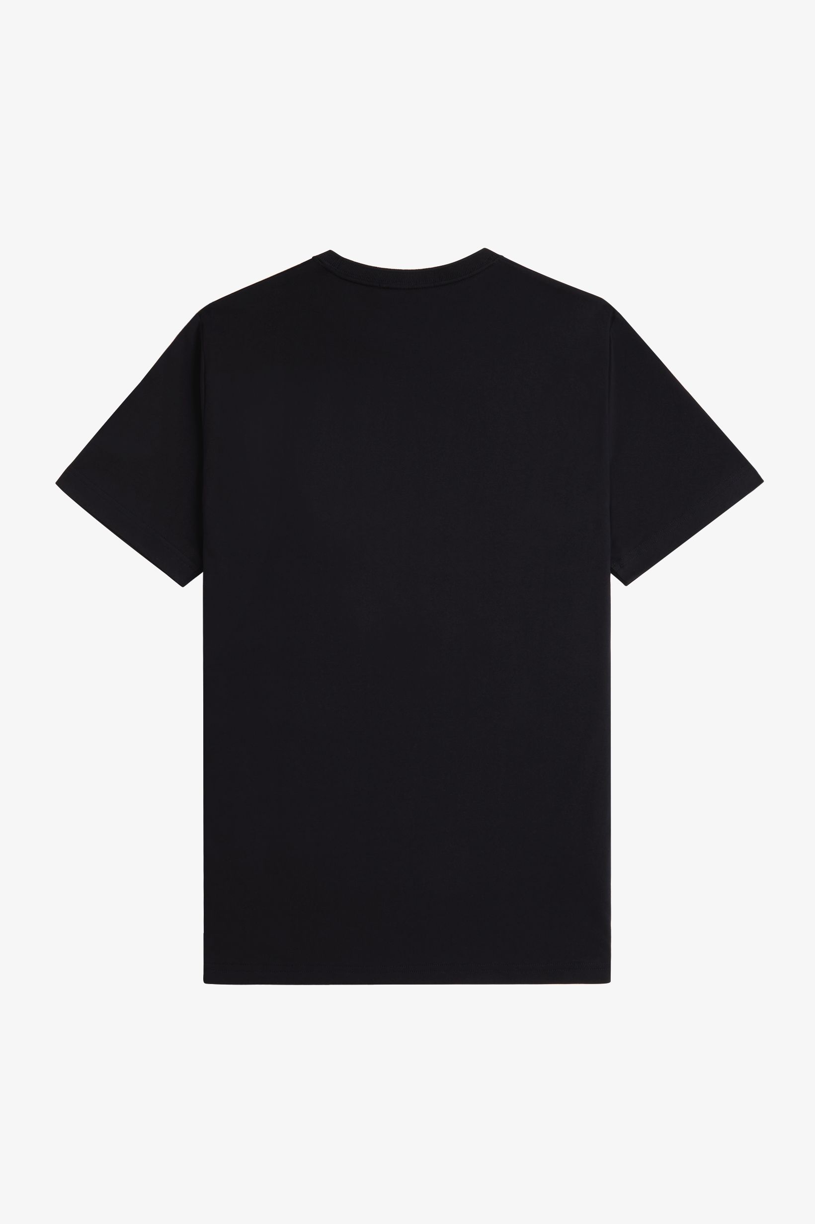 Fred Perry - CREW NECK T-SHIRT (MEN) - Black/Whisky Brown