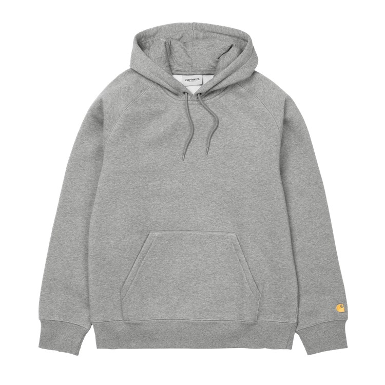Carhartt WIP - HOODED CHASE SWEAT - Heather Grey/Gold