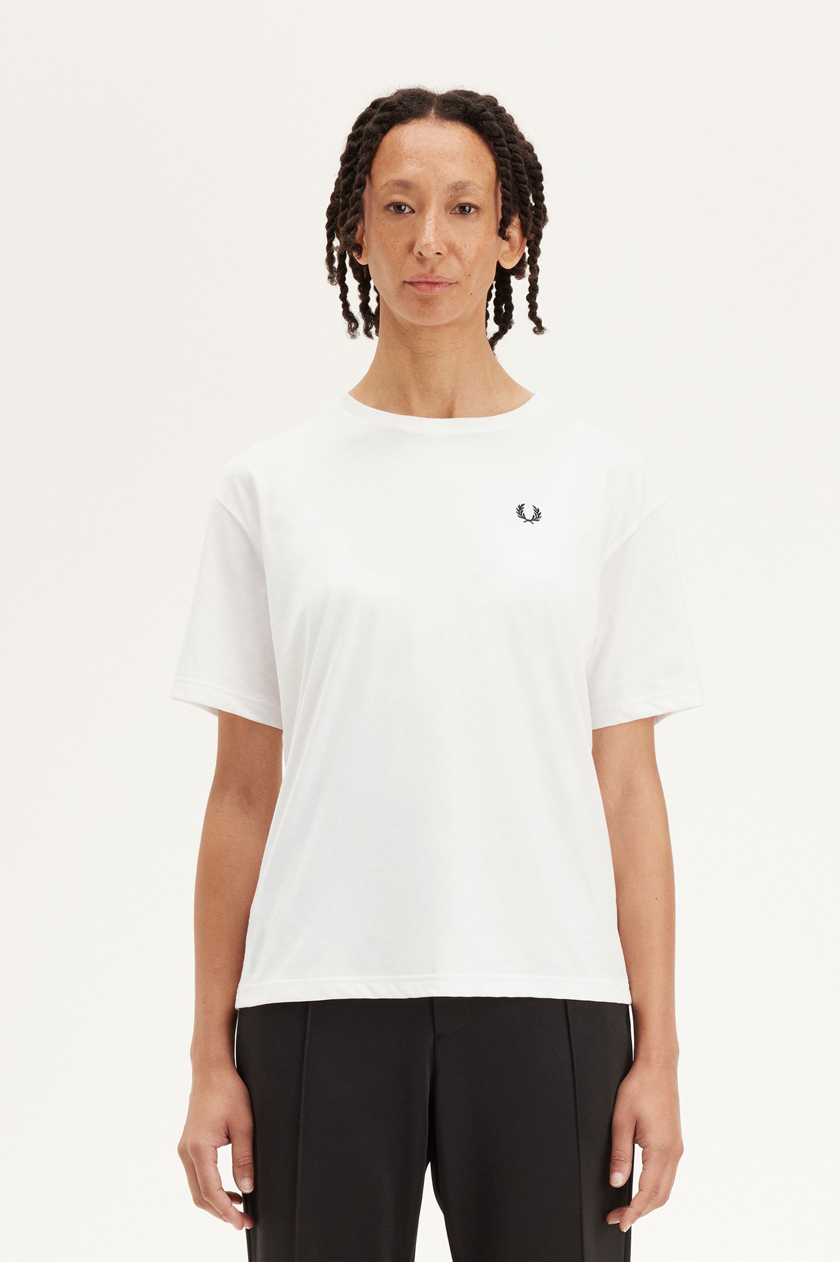 Fred Perry - CREW NECK T-SHIRT (WOMEN) - Snow White