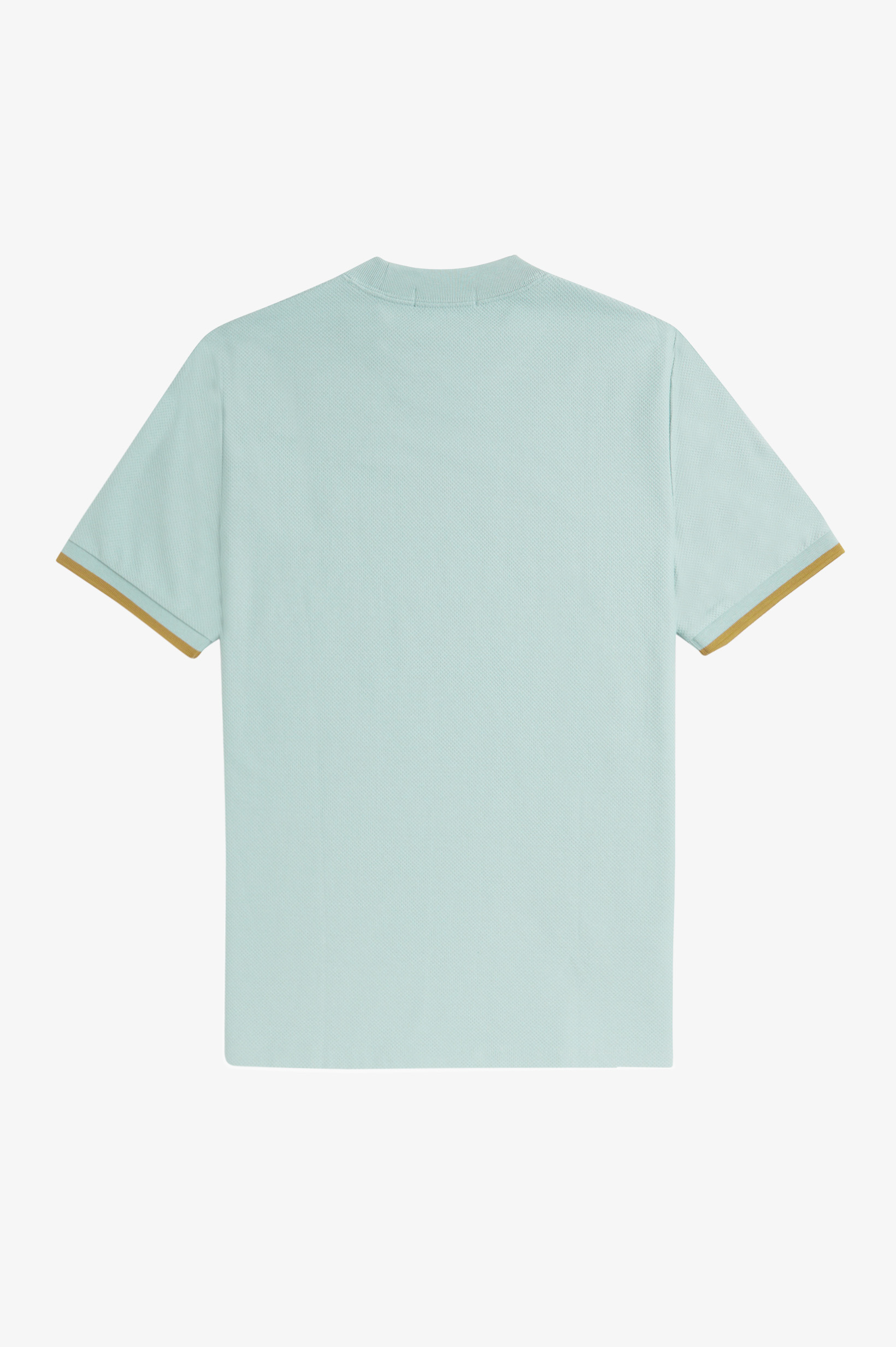 Fred Perry - TIPPED CUFF PIQUE SHIRT - Silver Blue/Dark Caramel