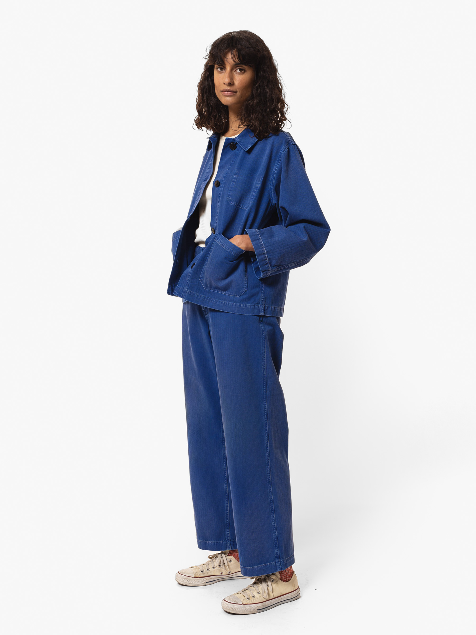 Nudie Jeans - WENDY HERRINGBONE PANT - Blue