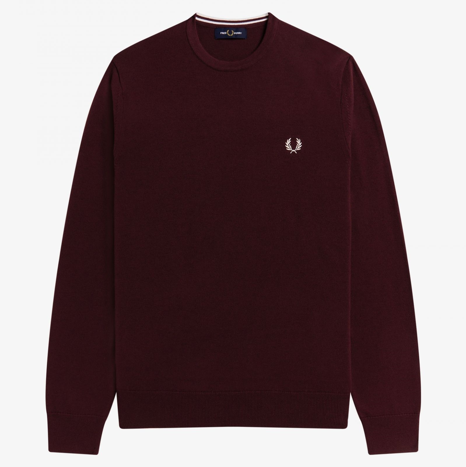 Fred Perry - CLASSIC CREW NECK JUMPER - Ox Blood