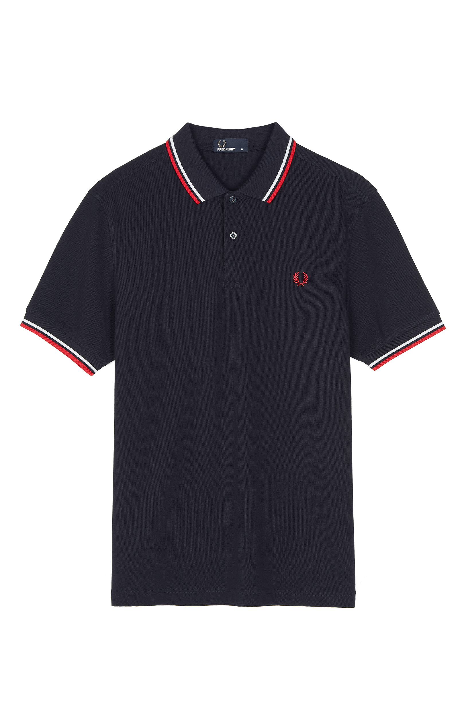 Fred Perry - TWIN TIPPED POLO SHIRT - Navy/White