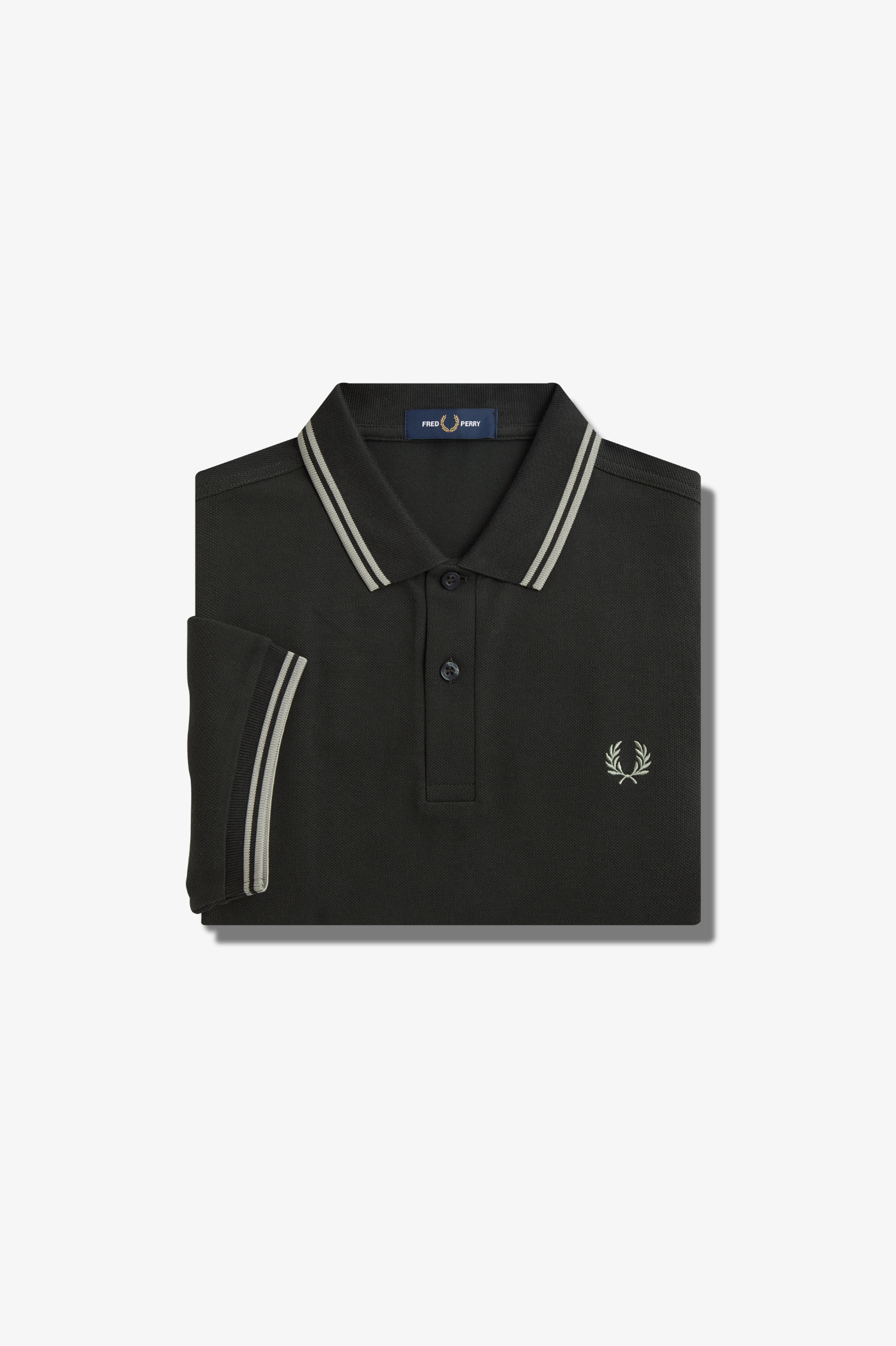 Fred Perry - TWIN TIPPED POLO SHIRT - Night Green/Seagrass