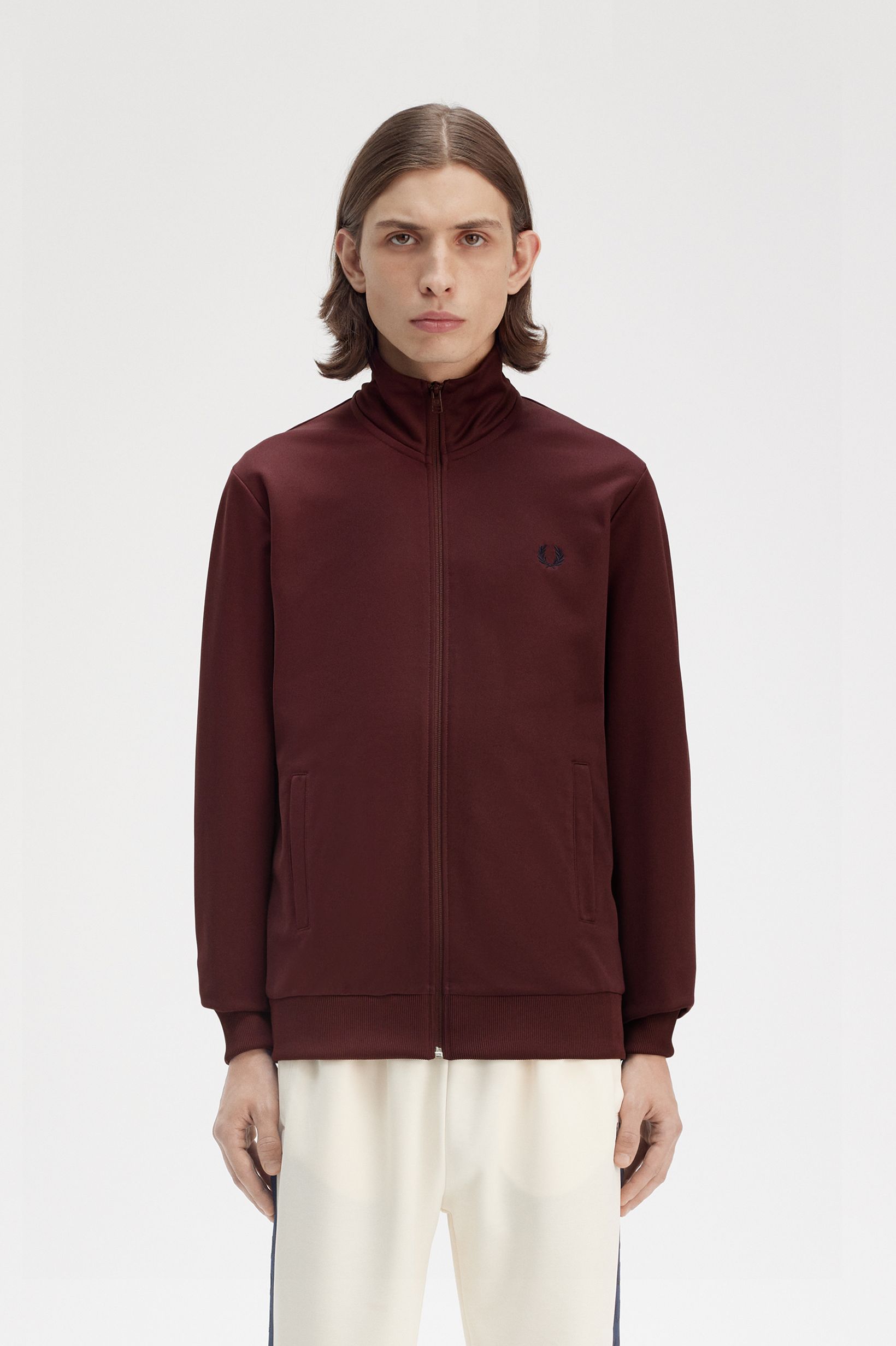 Fred Perry - TRACK JACKET - Oxblood