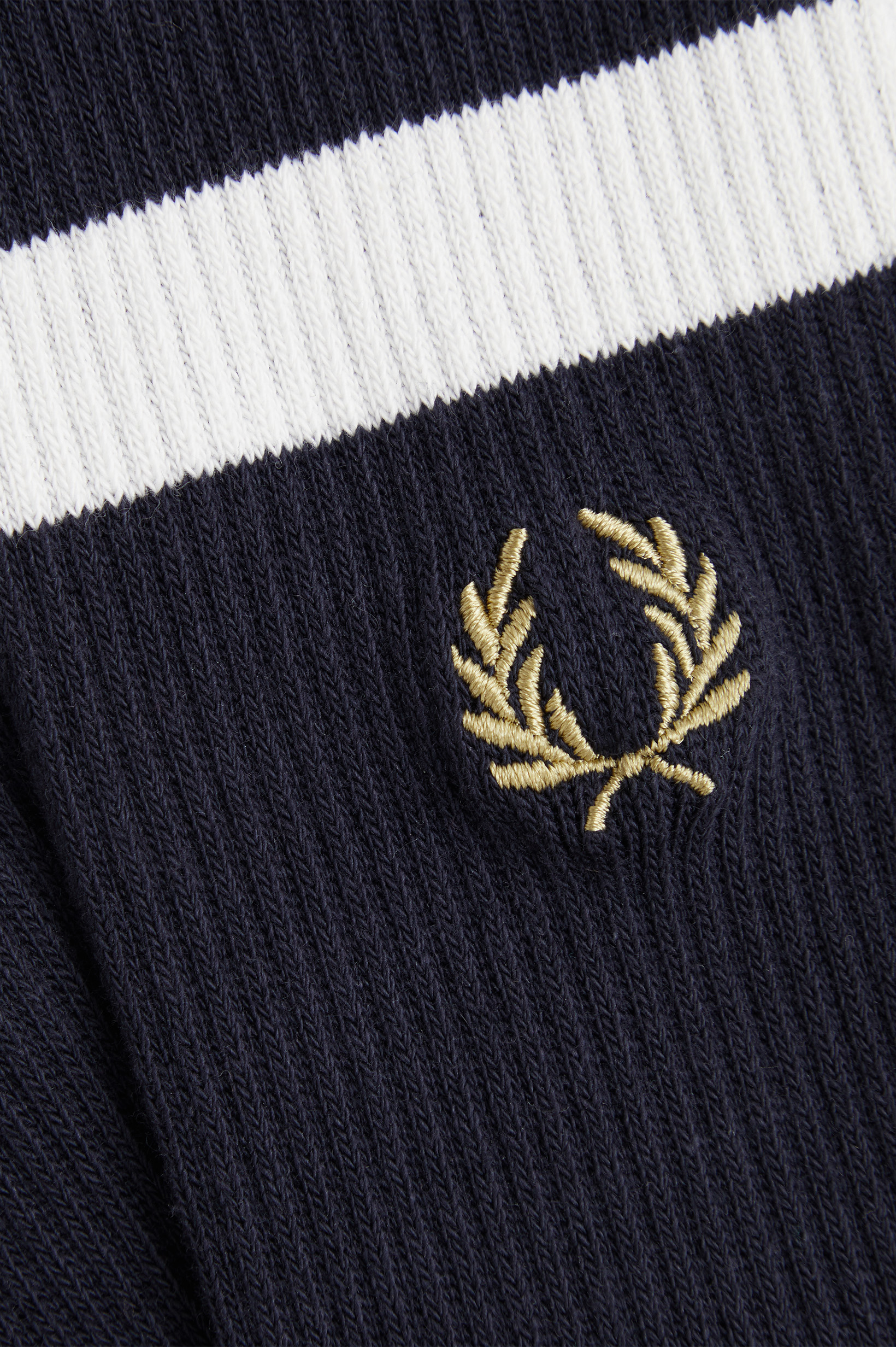 Fred Perry - BOLD TIPPED TOWELLING SOCK - Navy/Warm Stone