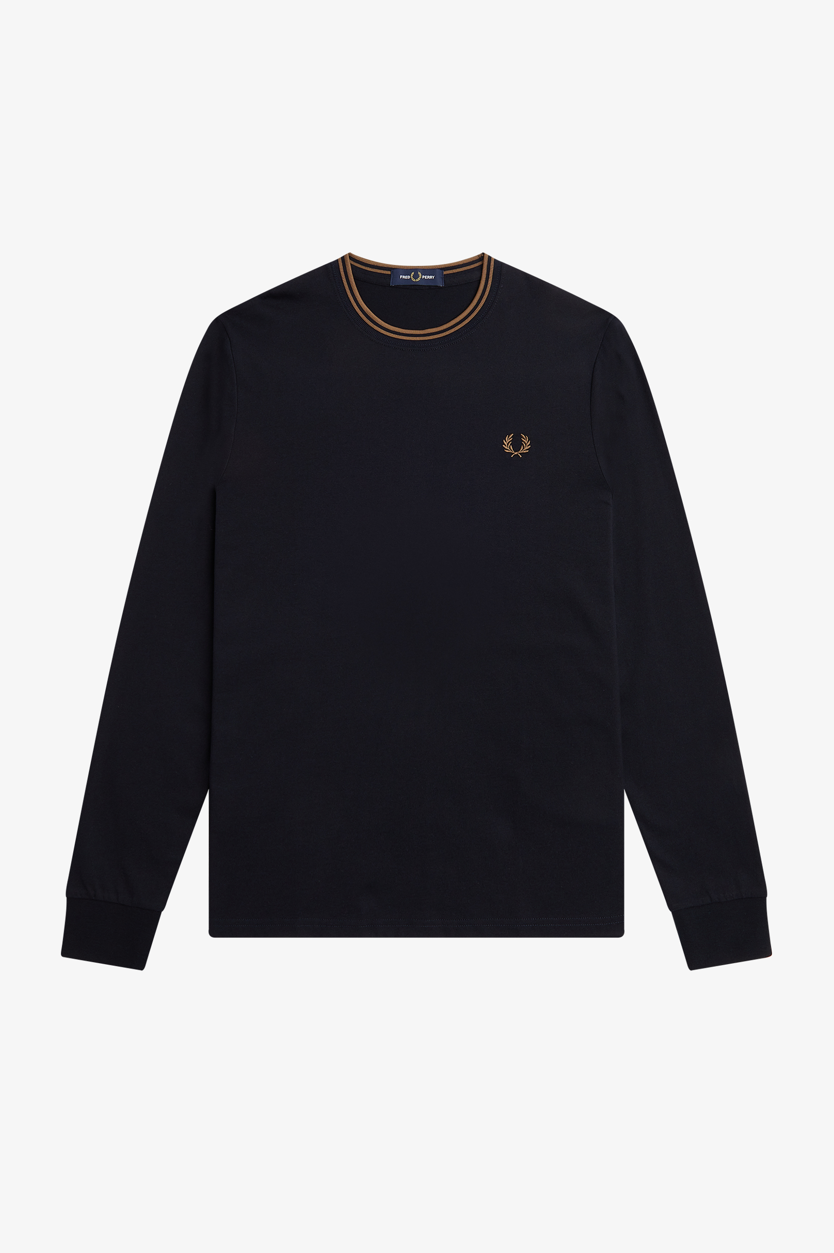 Fred Perry - TWIN TIPPED L/S T-SHIRT - Navy