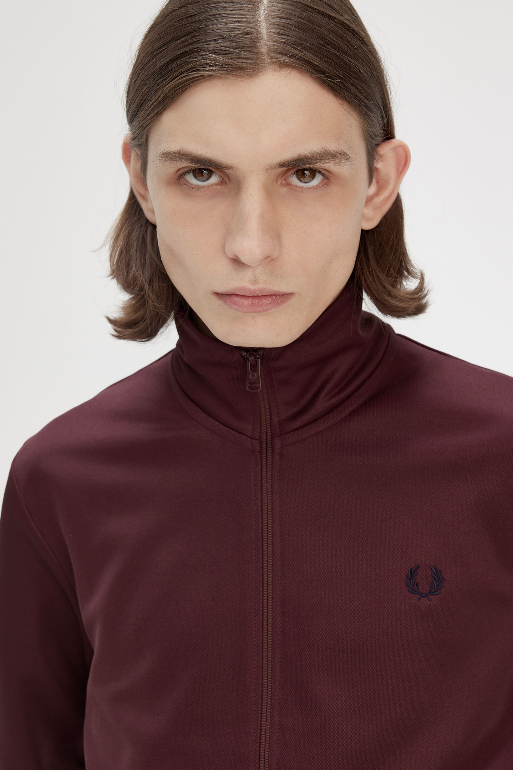 Fred Perry - TRACK JACKET - Oxblood