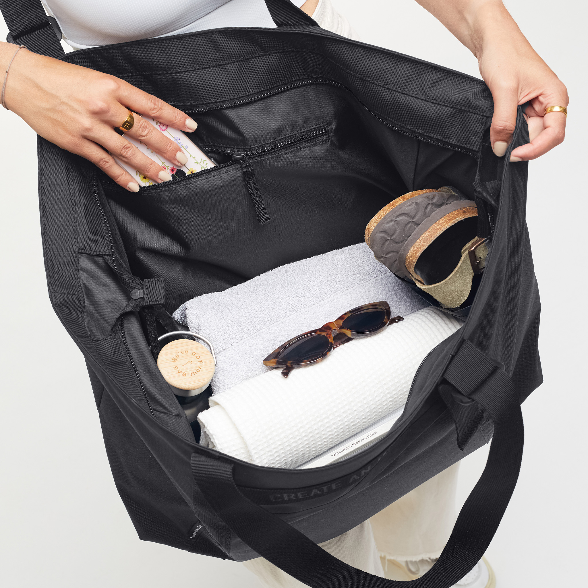 Got Bag - TOTE BAG LARGE - Black (Monochrome)