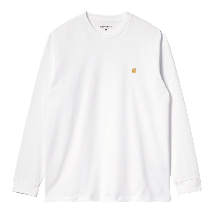 Carhartt WIP - L/S CHASE T-SHIRT -  White/Gold