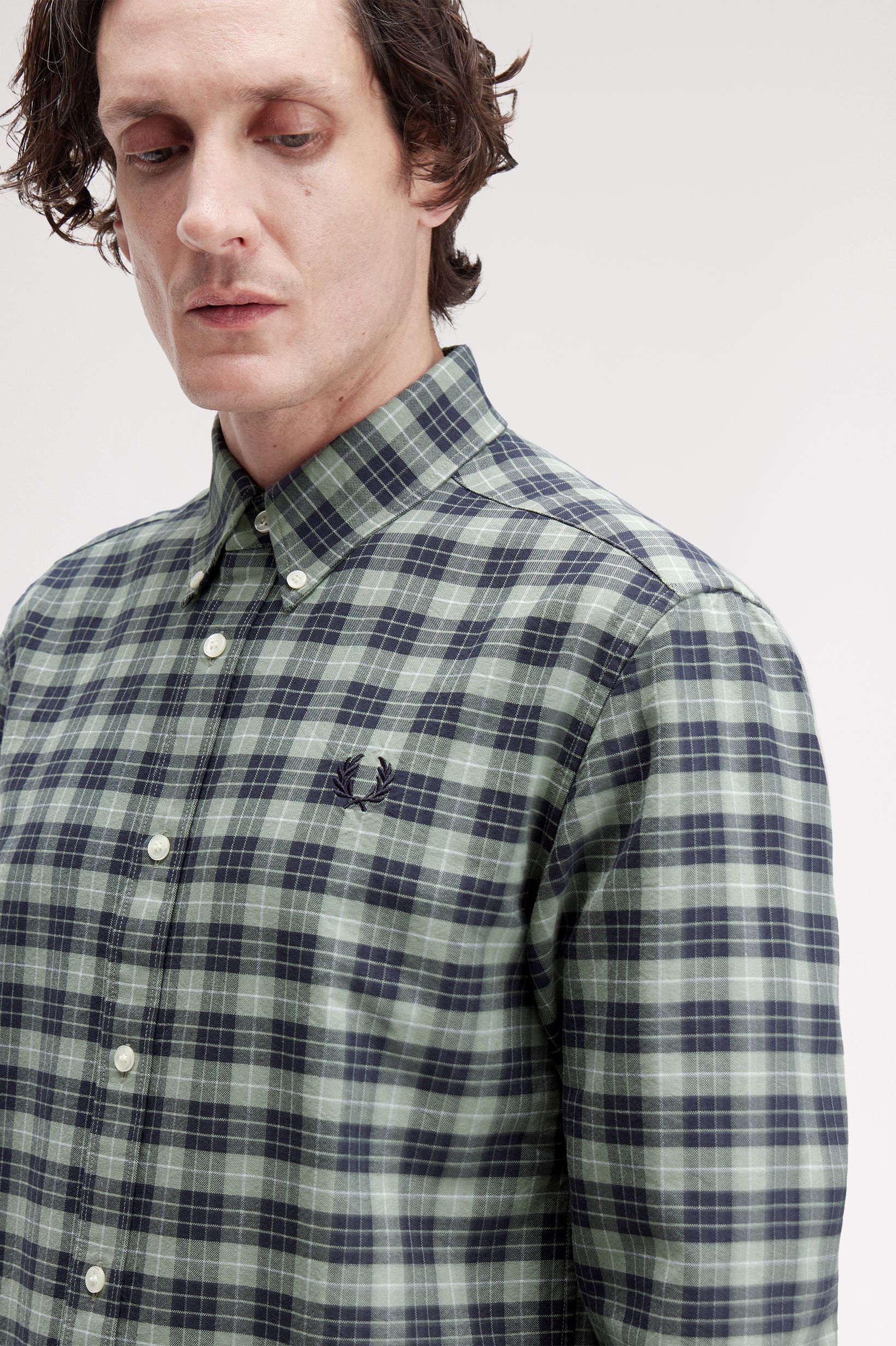 Fred Perry - TARTAN OXFORD SHIRT - Bayleaf Fred Perry - TARTAN OXFORD SHIRT - Bayleaf