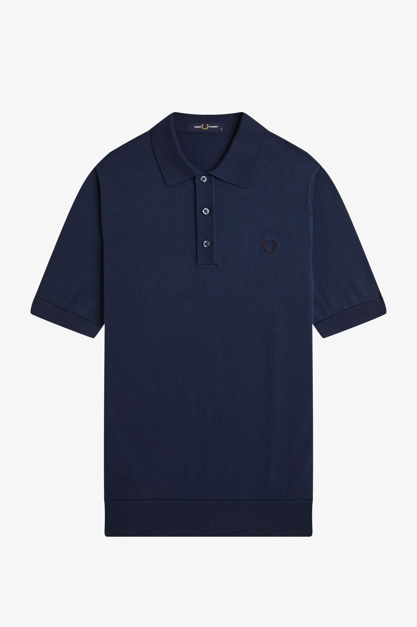 Fred Perry - COTTON KNITTED SHIRT - Tennis Blue Fred Perry - COTTON KNITTED SHIRT - Tennis Blue