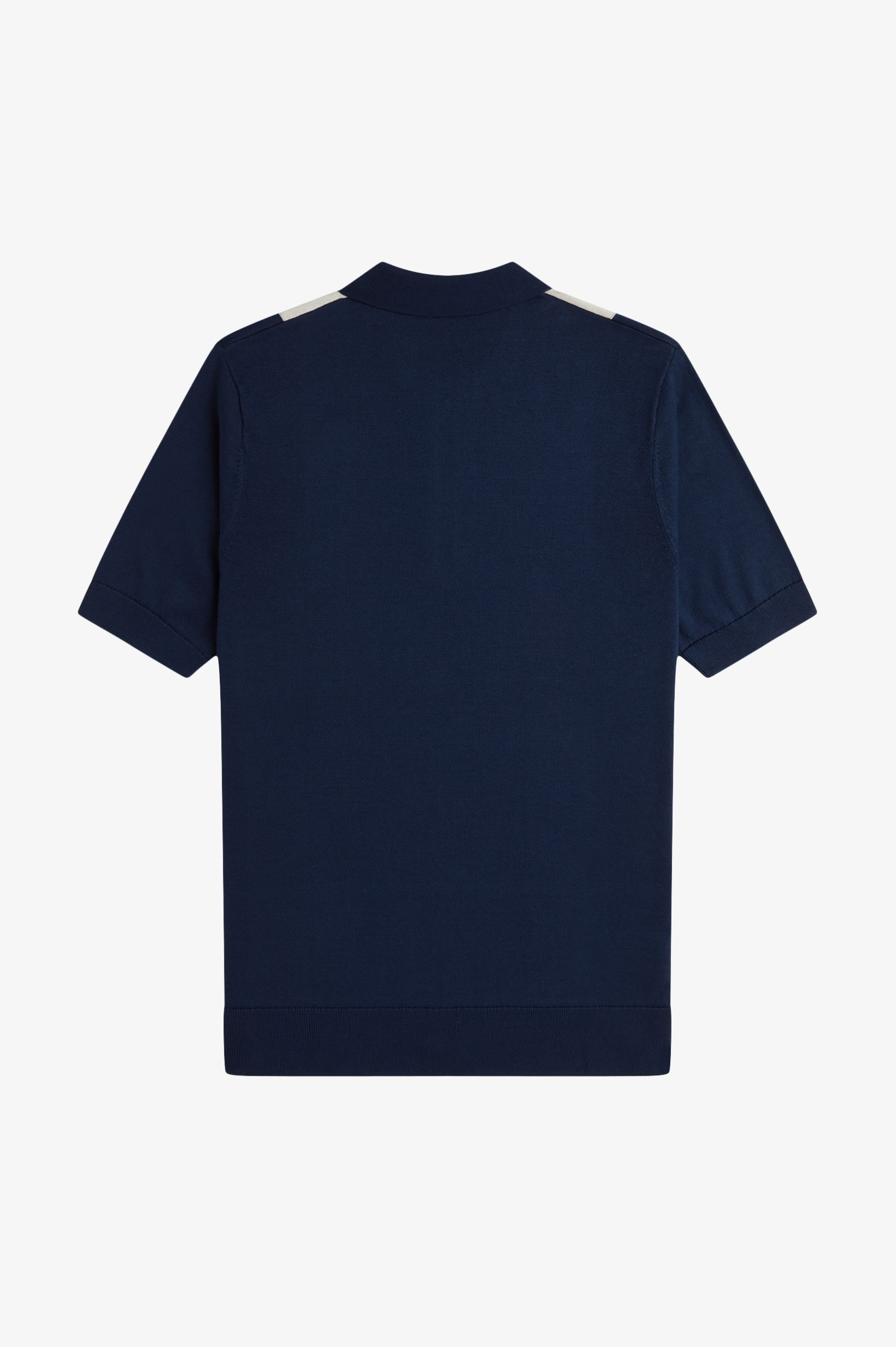 Fred Perry - VERTICAL STRIPE ZIP NECK SHIRT - Tennis Blue/Silver Blue/Ecru Fred Perry - VERTICAL STRIPE ZIP NECK SHIRT - Tennis Blue/Silver Blue/Ecru