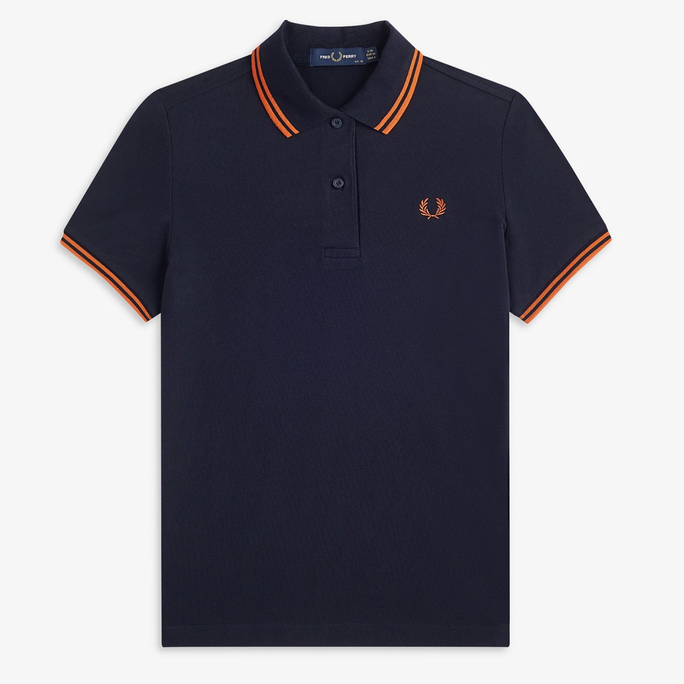 Fred Perry - W' TWIN TIPPED POLO SHIRT - Navy/Adobe