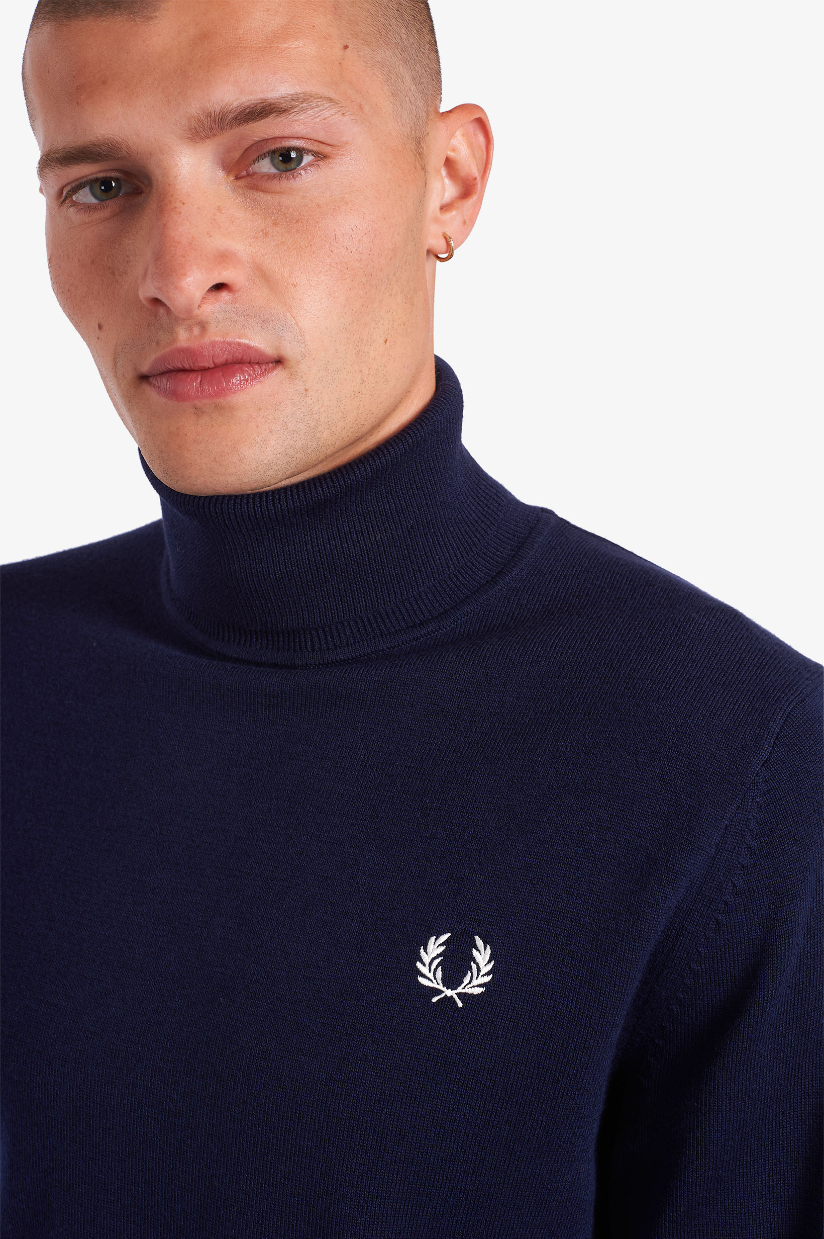 Fred Perry - ROLL NECK JUMPER - Navy