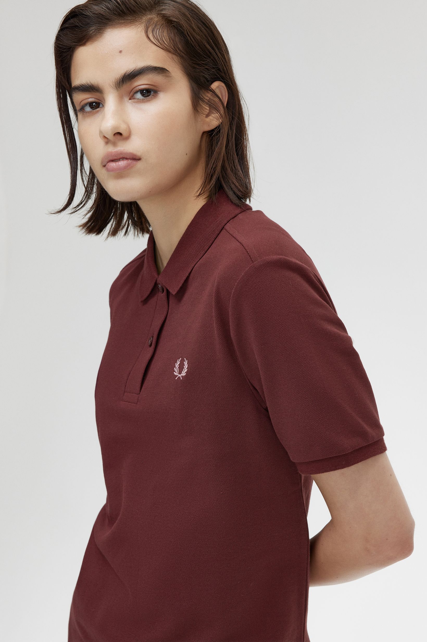 Fred Perry - WOMENS FRED PERRY SHIRT - Oxblood
