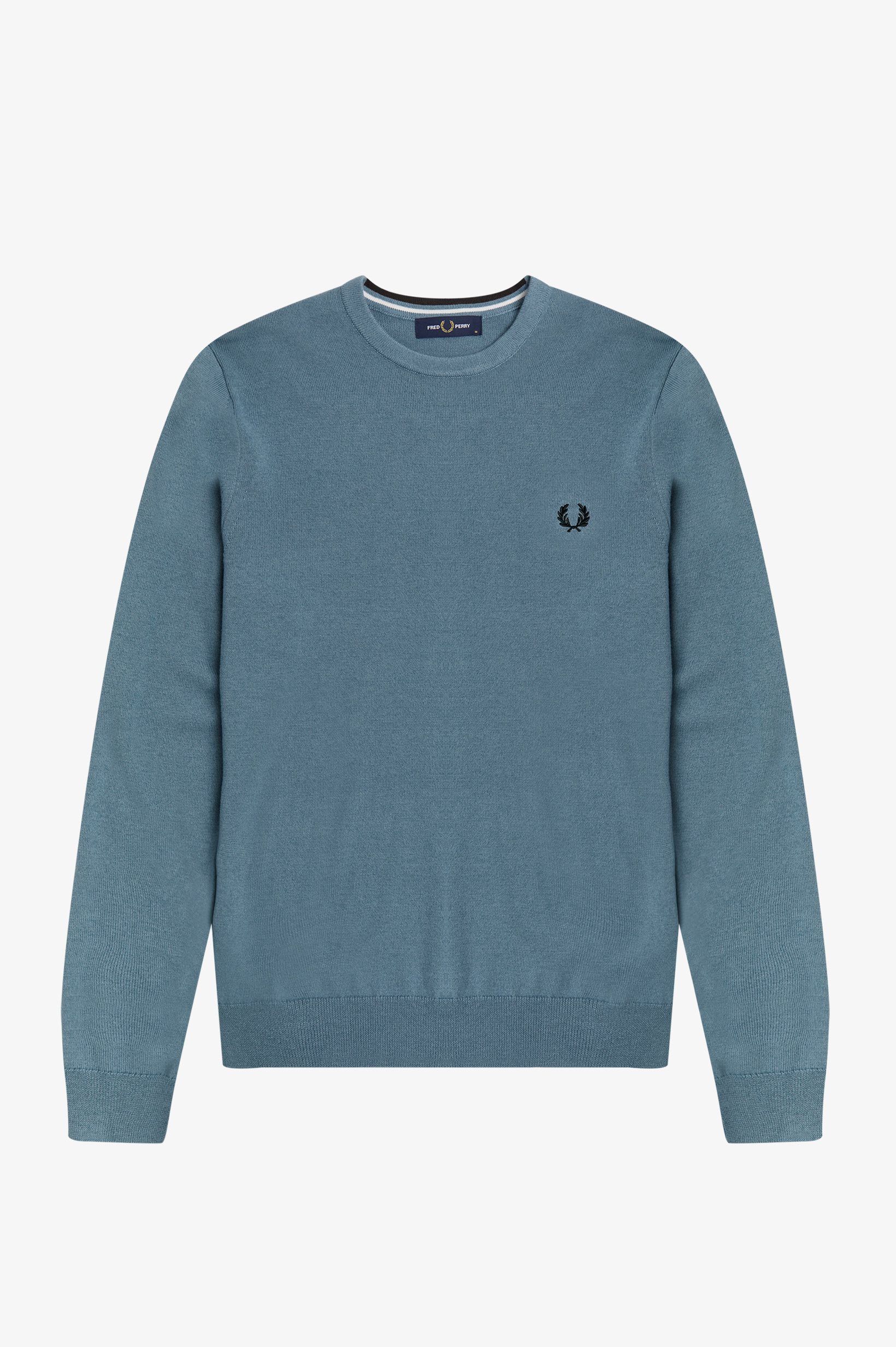 Fred Perry - CLASSIC CREW NECK JUMPER - ASH BLUE