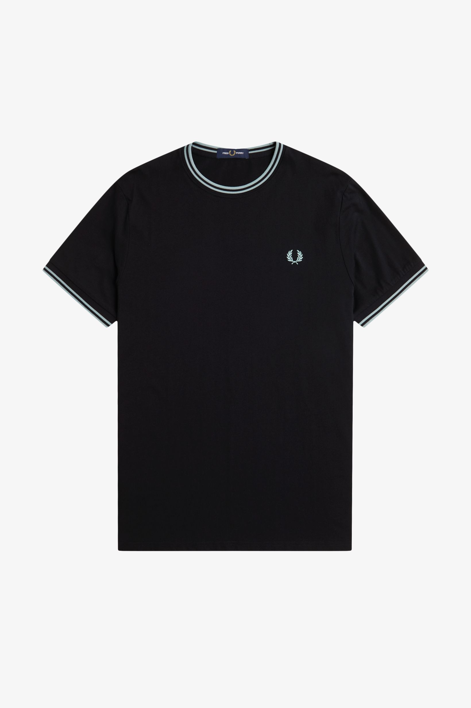 Fred Perry - TWIN TIPPED T-SHIRT - Black/Silverblue Fred Perry - TWIN TIPPED T-SHIRT - Black/Silverblue