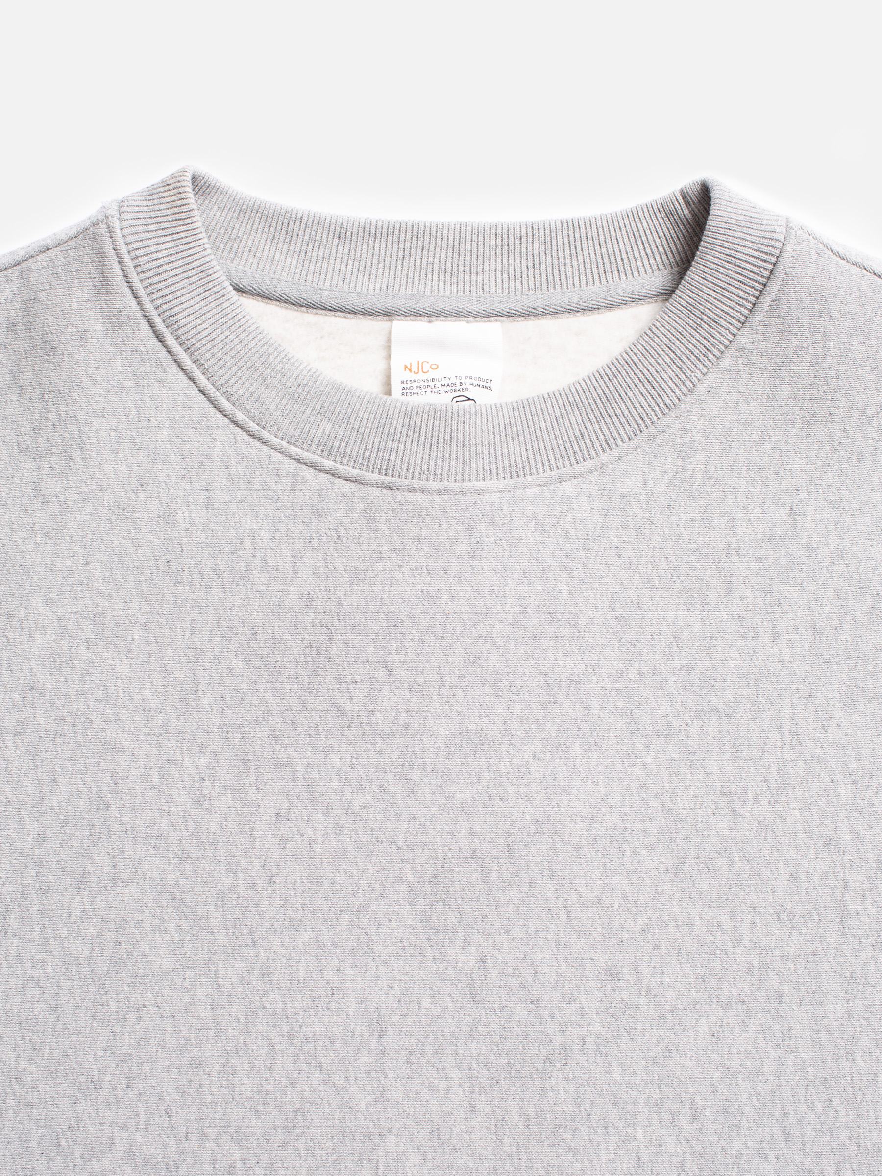 Nudie Jeans - HASSE SWEATER CREW NECK - Grey Melange