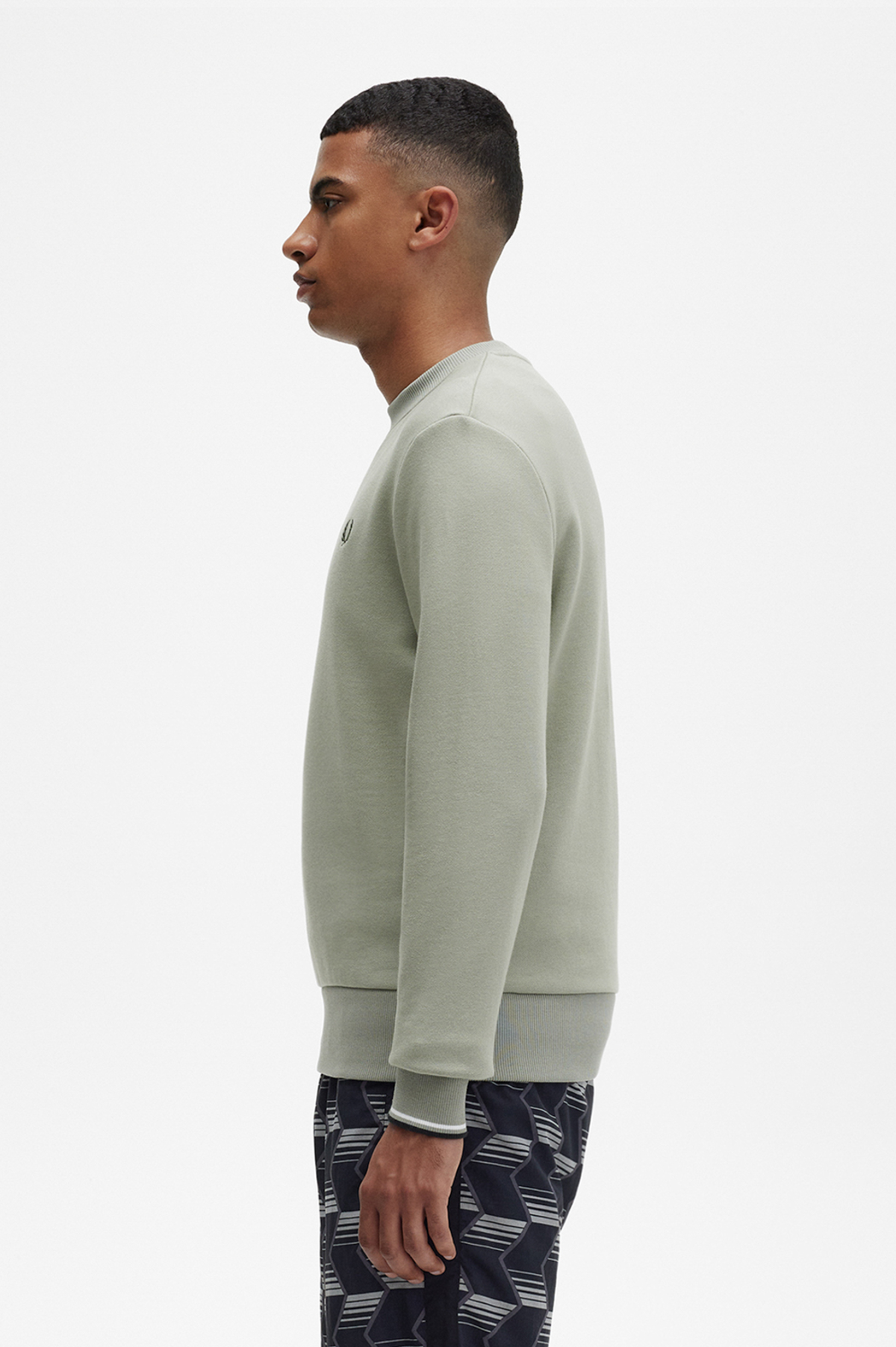 Fred Perry - CREW NECK SWEATSHIRT - Seagrass