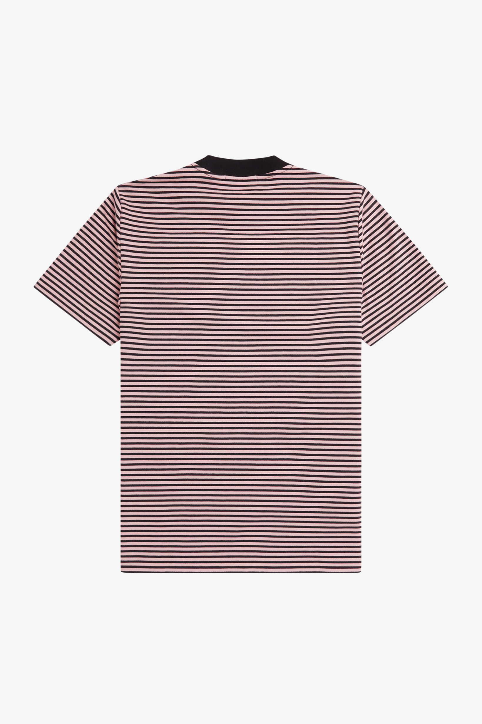 Fred Perry - FINE STRIPE HEAVY WEIGHT TEE - Dusty Rose Pink/Black