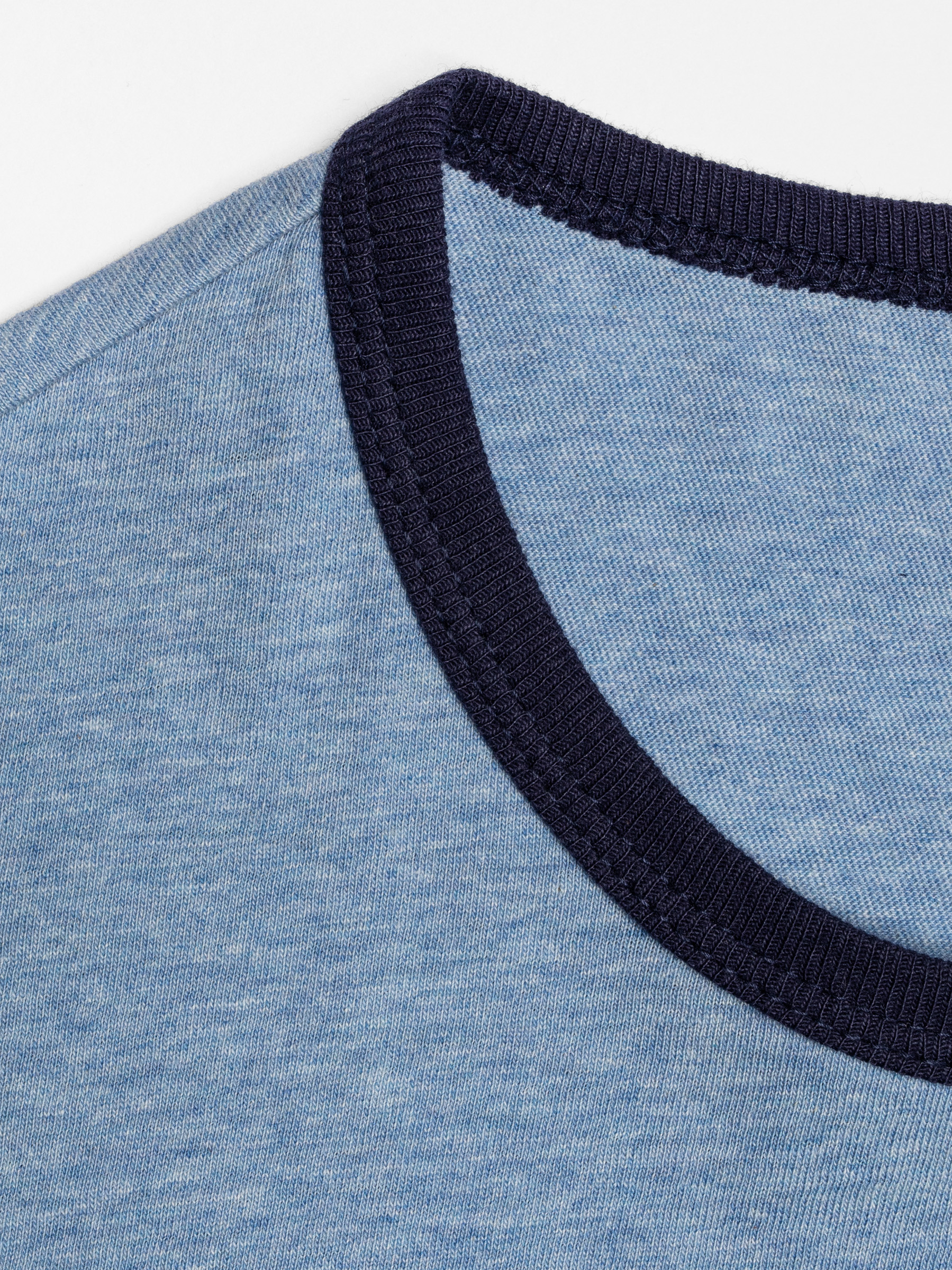 Nudie Jeans - EVE 6-66 RINGER T-SHIRT - Blue Melange