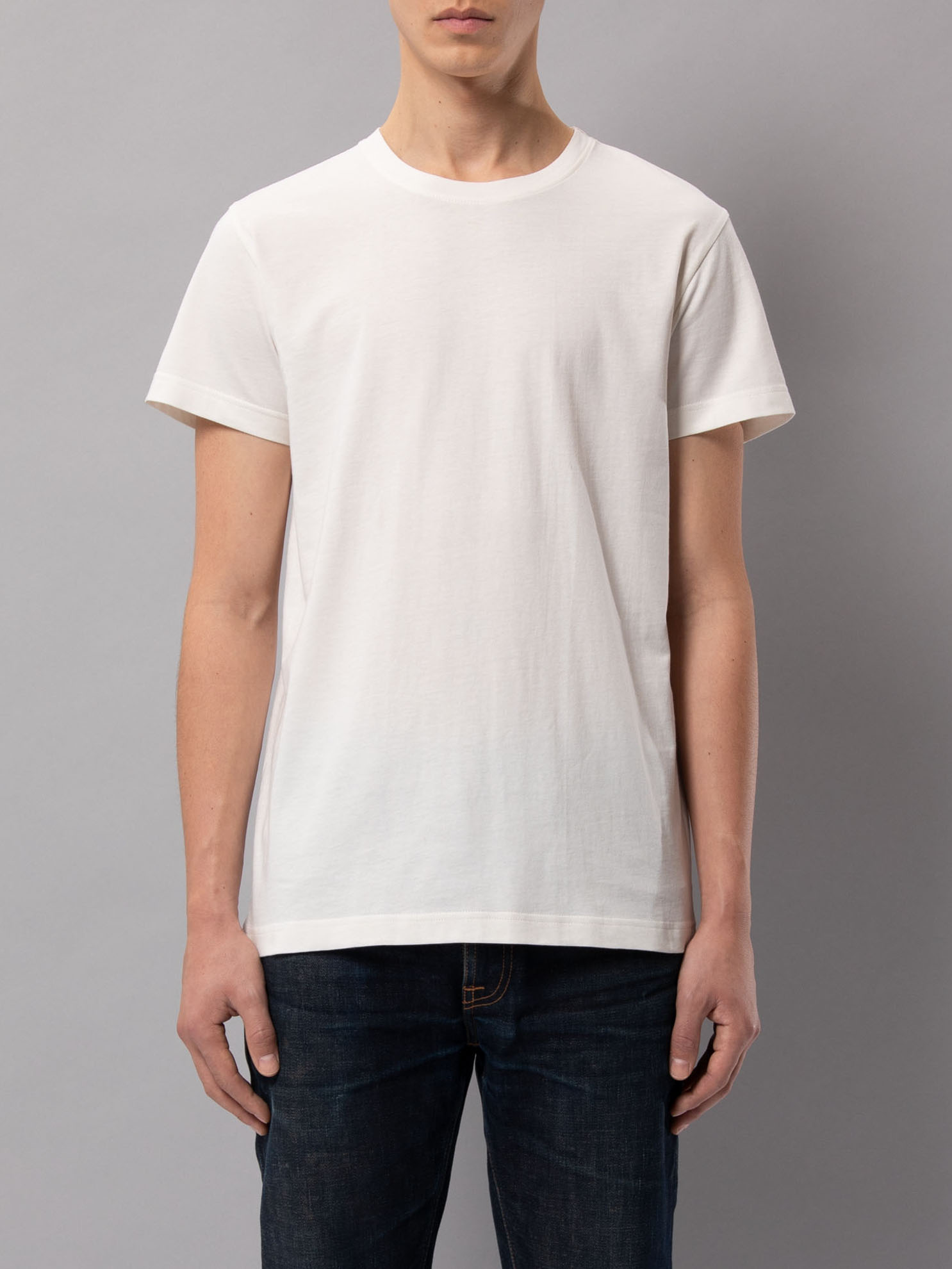 Nudie Jeans - CREW NECK TEE - Offwhite