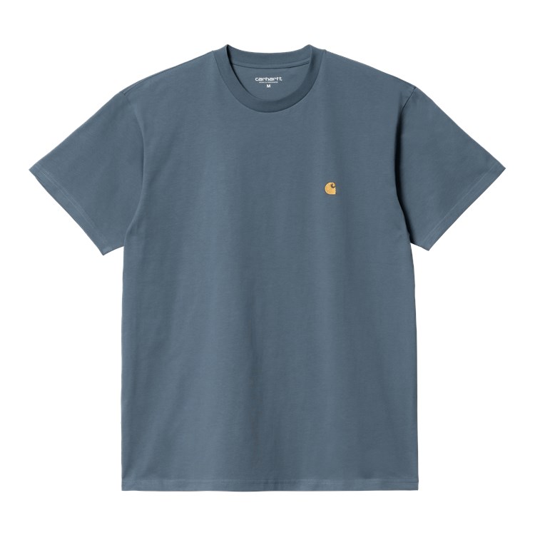 Carhartt WIP - CHASE T-SHIRT  - Storm Blue/Gold