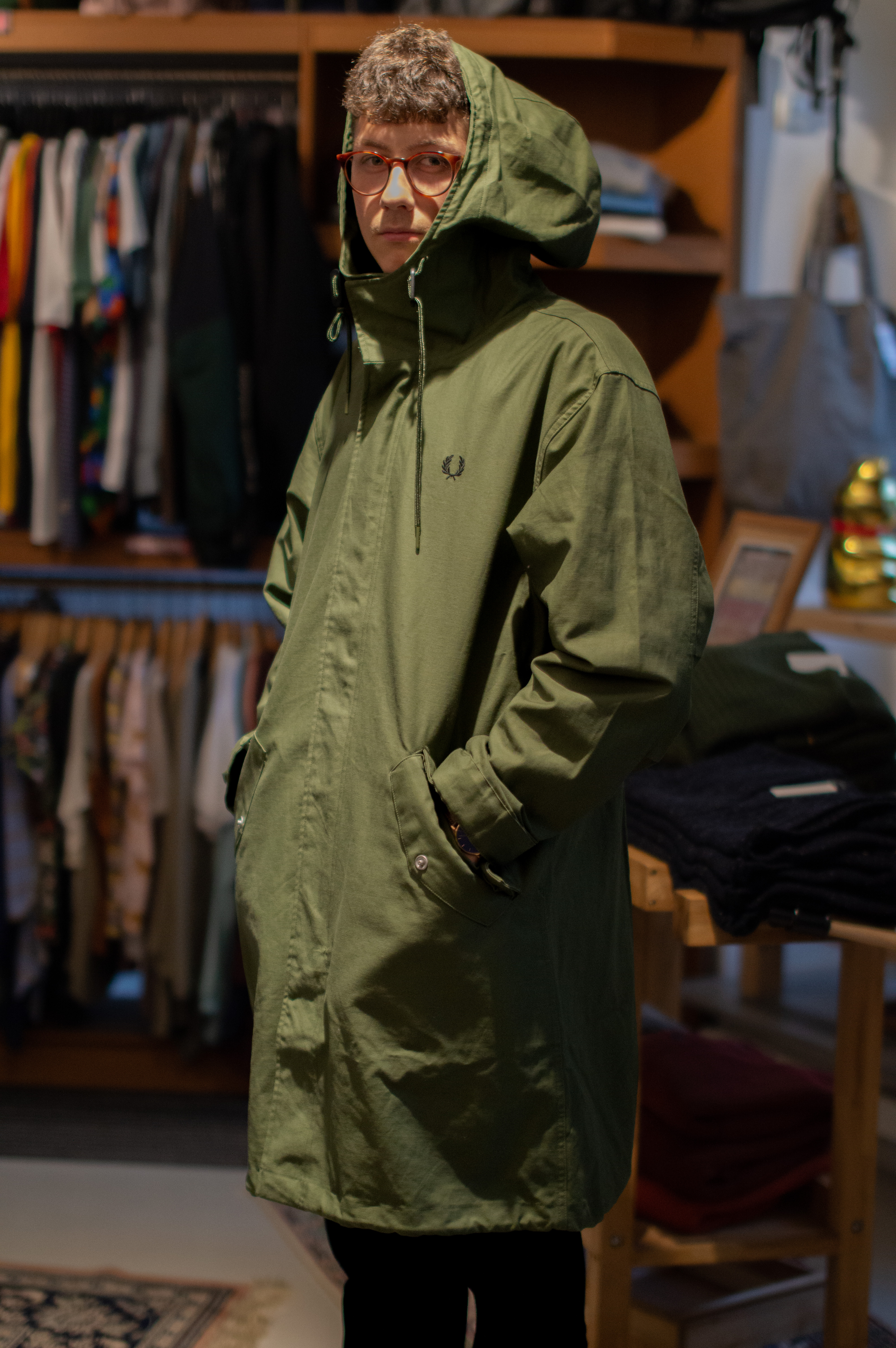 Fred Perry - SHELL PARKA - Parka Green