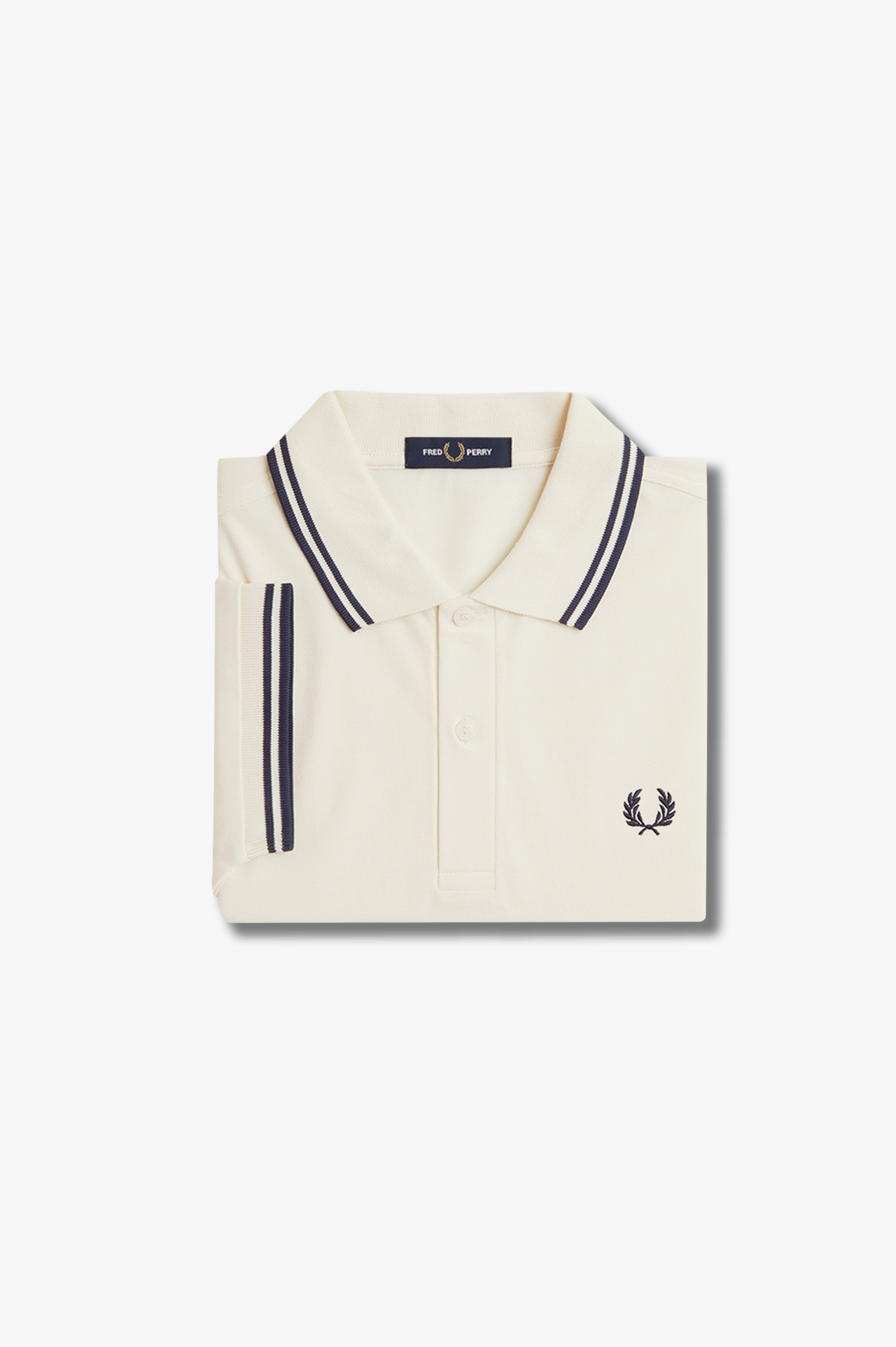 Fred Perry - TWIN TIPPED POLO SHIRT - Ecru/Tennis Blue