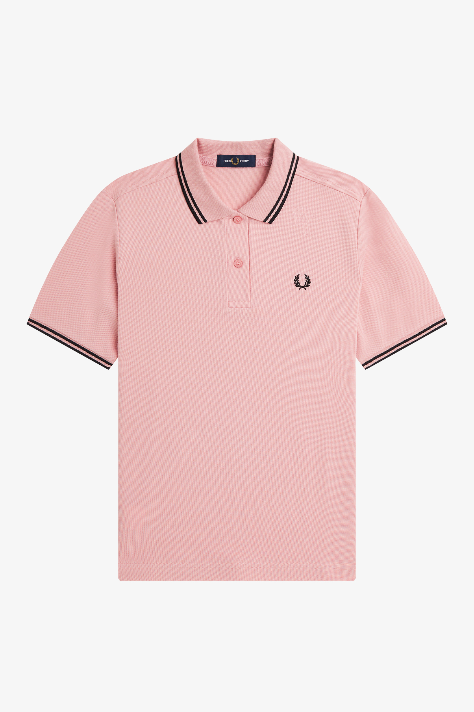 Fred Perry - W' TWIN TIPPED POLO SHIRT - Chalky Pink