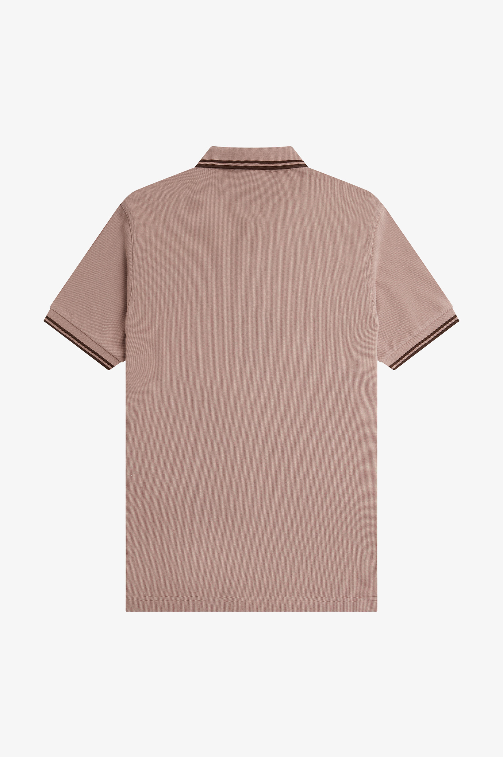 Fred Perry - TWIN TIPPED POLO SHIRT - Dark Pink/Burnt Tobacco